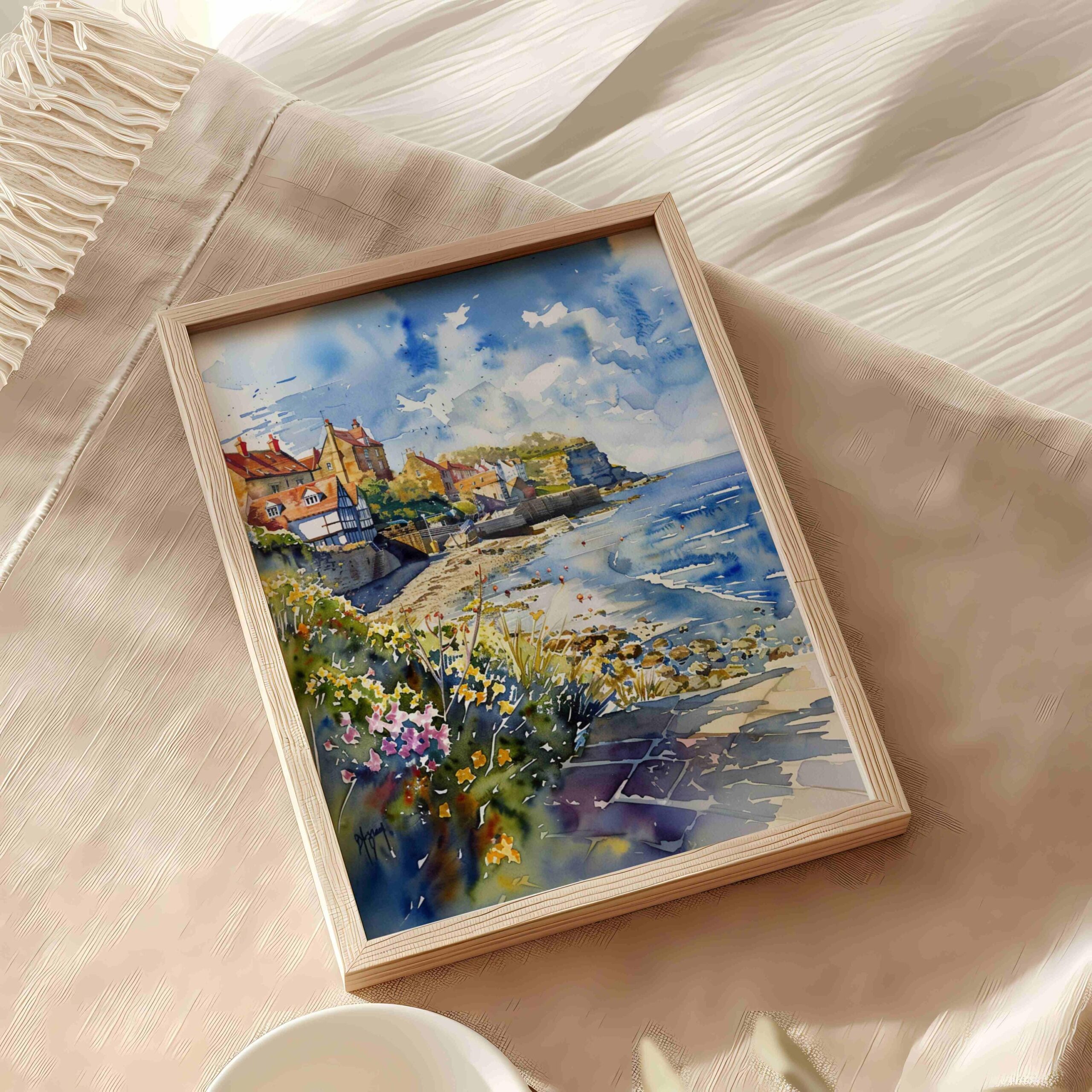 Robin Hood's Bay Yorkshire England Watercolor Print: United Kingdom Travel Art Poster - Image 6