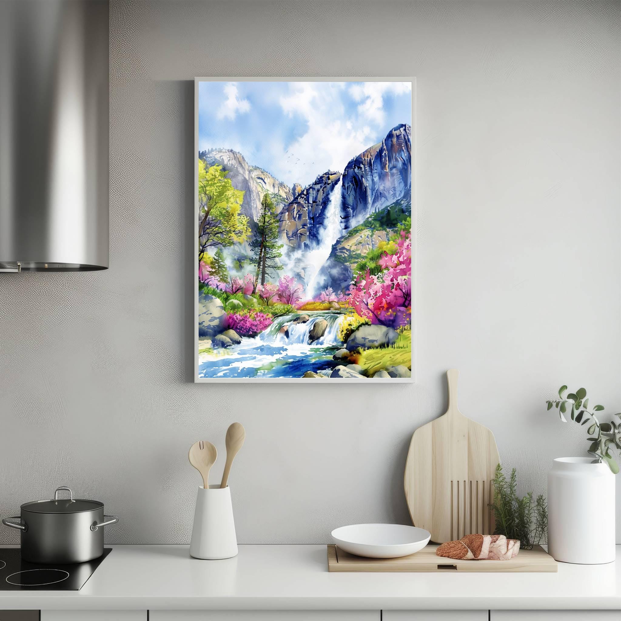 Yosemite Falls California Watercolor Print: USA Travel Art Poster - Image 5
