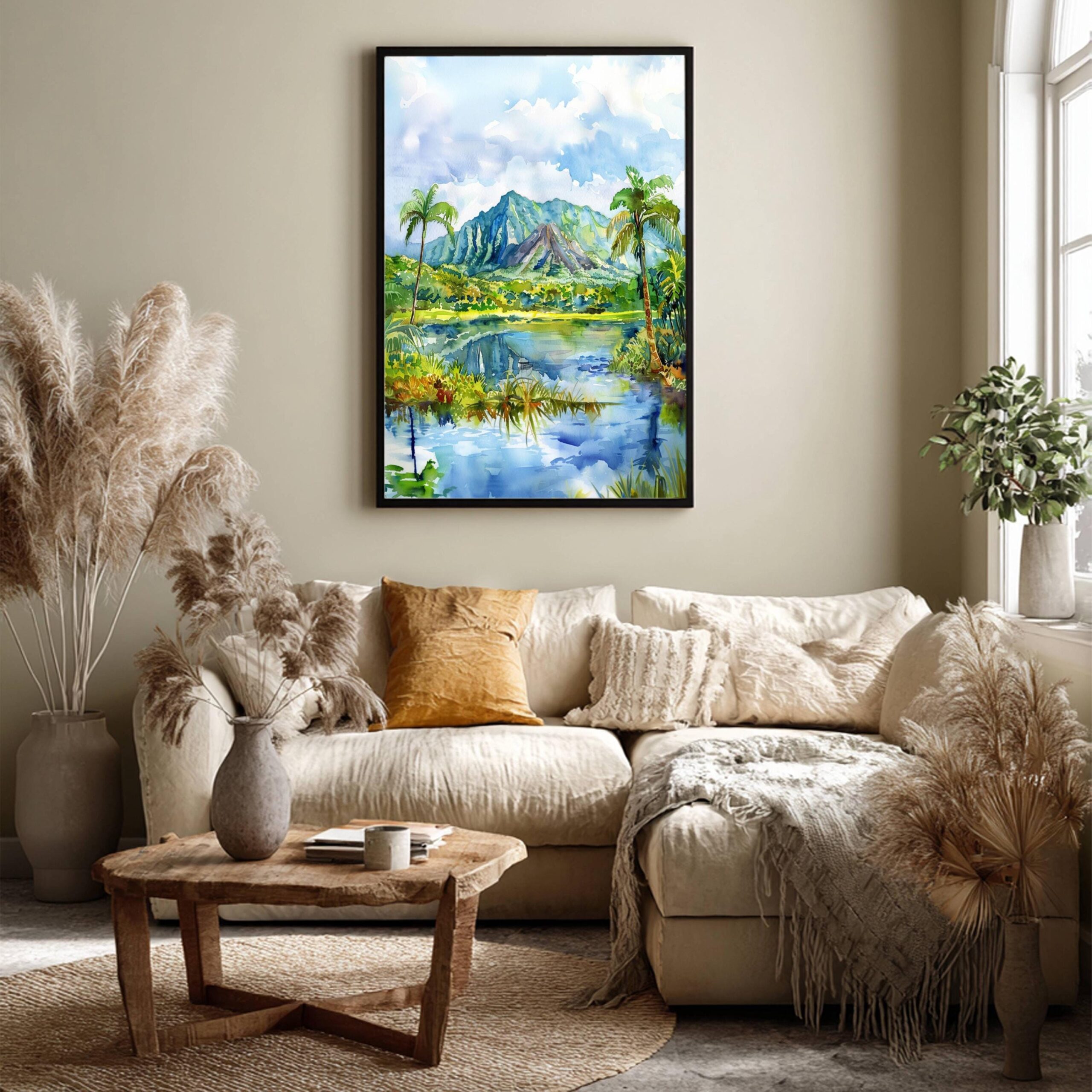 Hawaiʻi Volcanoes National Park USA Watercolor Print: American Travel Art Poster - Image 3