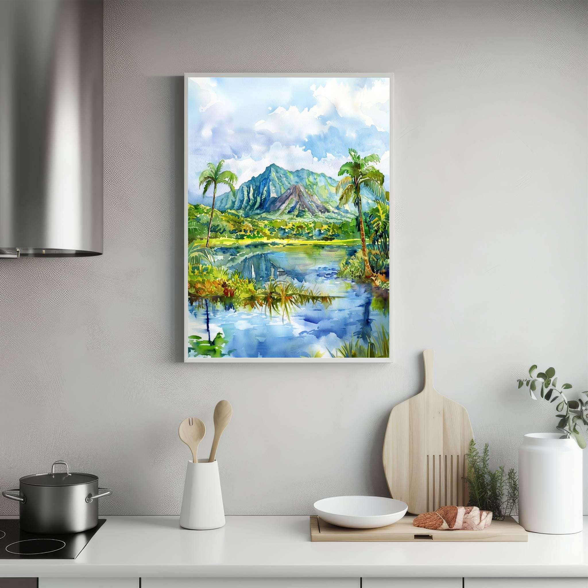 Hawaiʻi Volcanoes National Park USA Watercolor Print: American Travel Art Poster - Image 5
