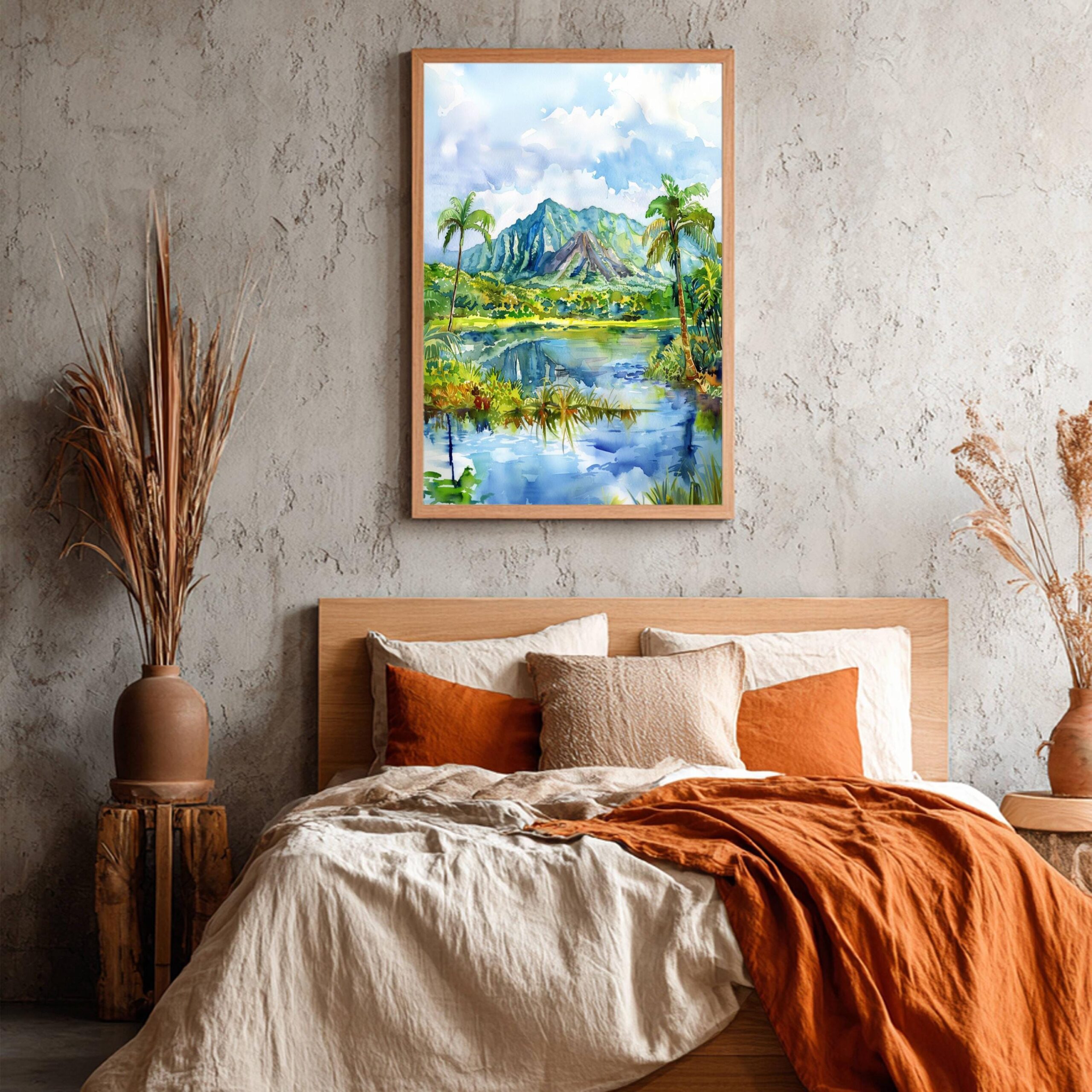 Hawaiʻi Volcanoes National Park USA Watercolor Print: American Travel Art Poster - Image 4