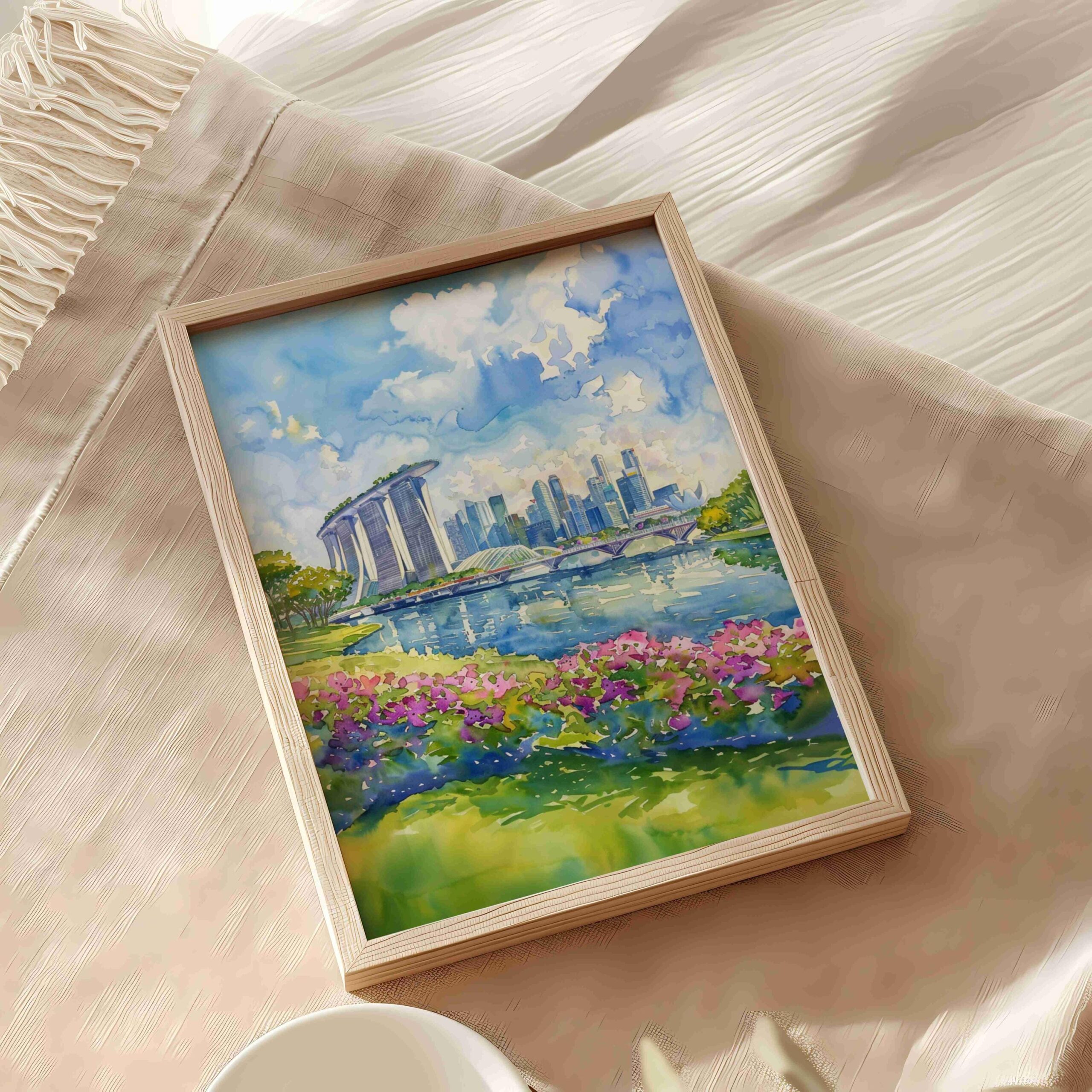Singapore Asia Watercolor Print: Asian Travel Art Poster - Image 6