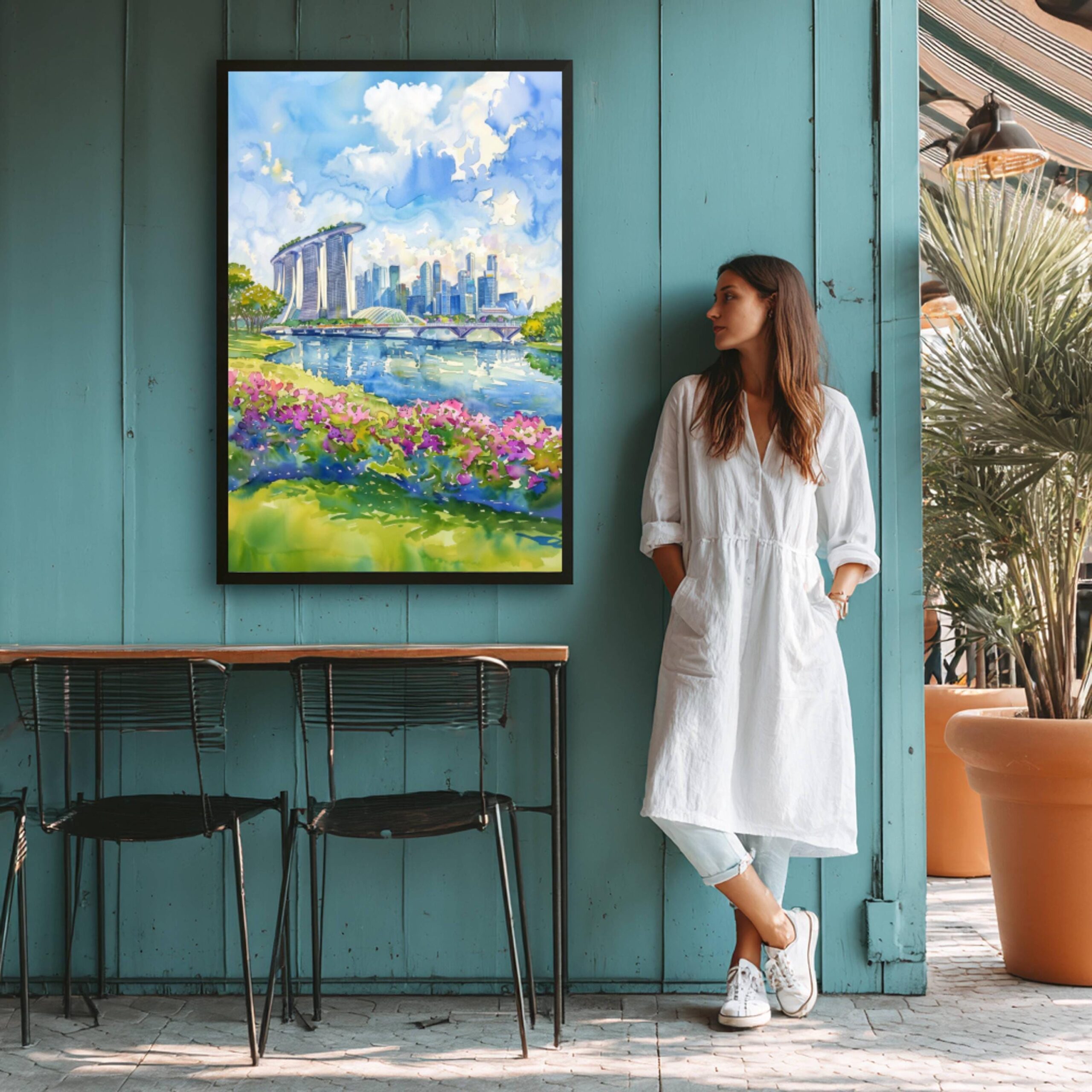 Singapore Asia Watercolor Print: Asian Travel Art Poster - Image 9