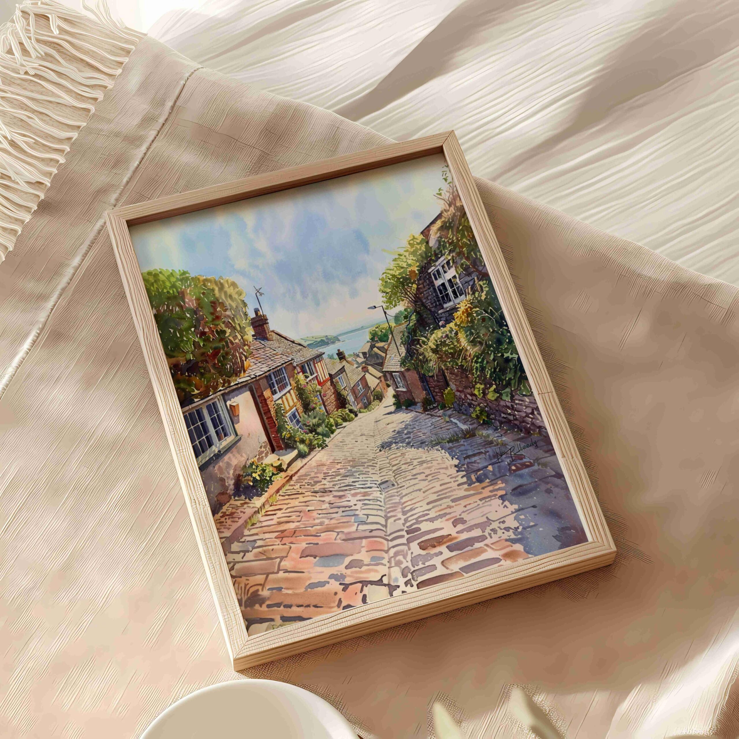Clovelly Devon England Watercolor Print: United Kingdom Travel Art Poster - Image 6