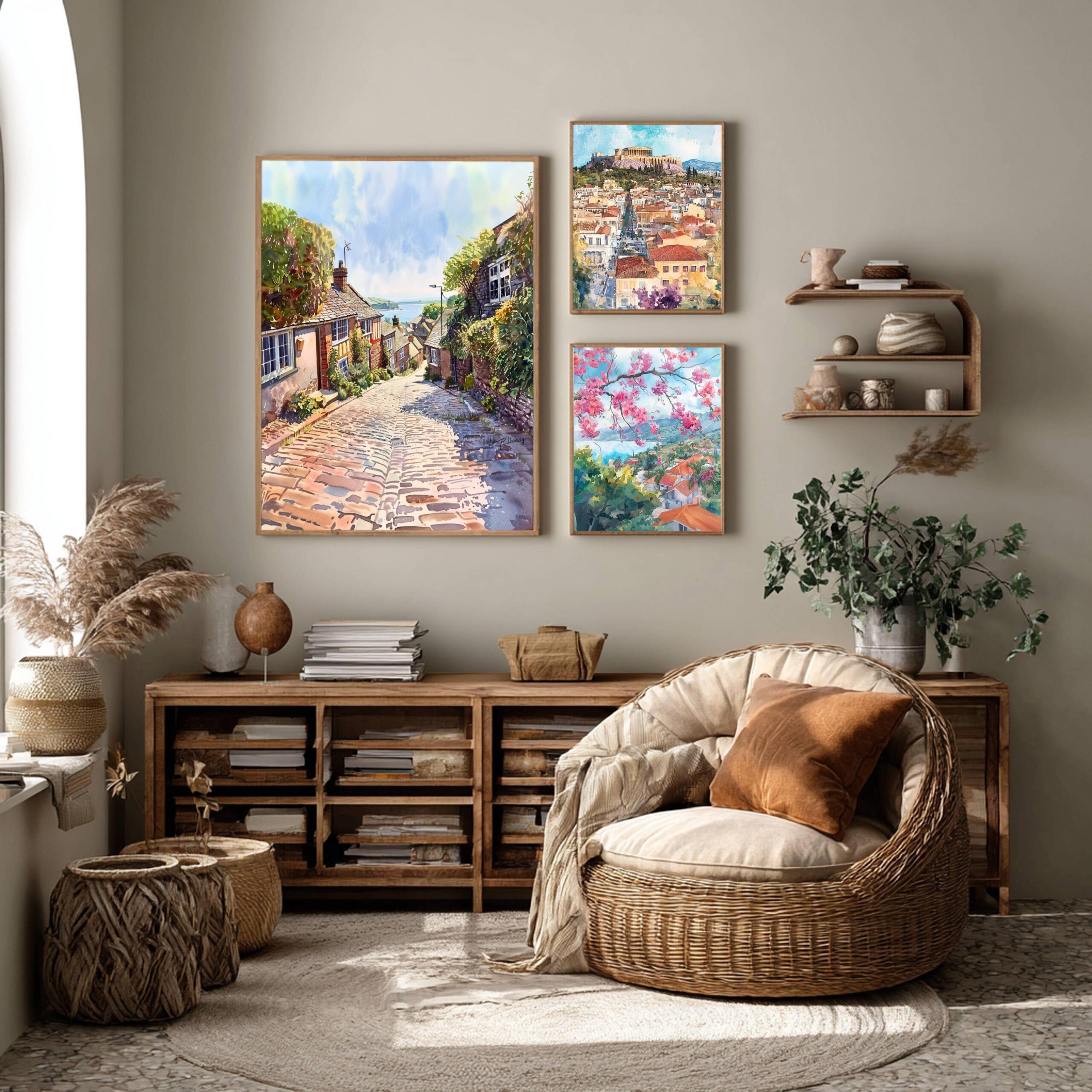 Clovelly Devon England Watercolor Print: United Kingdom Travel Art Poster - Image 2