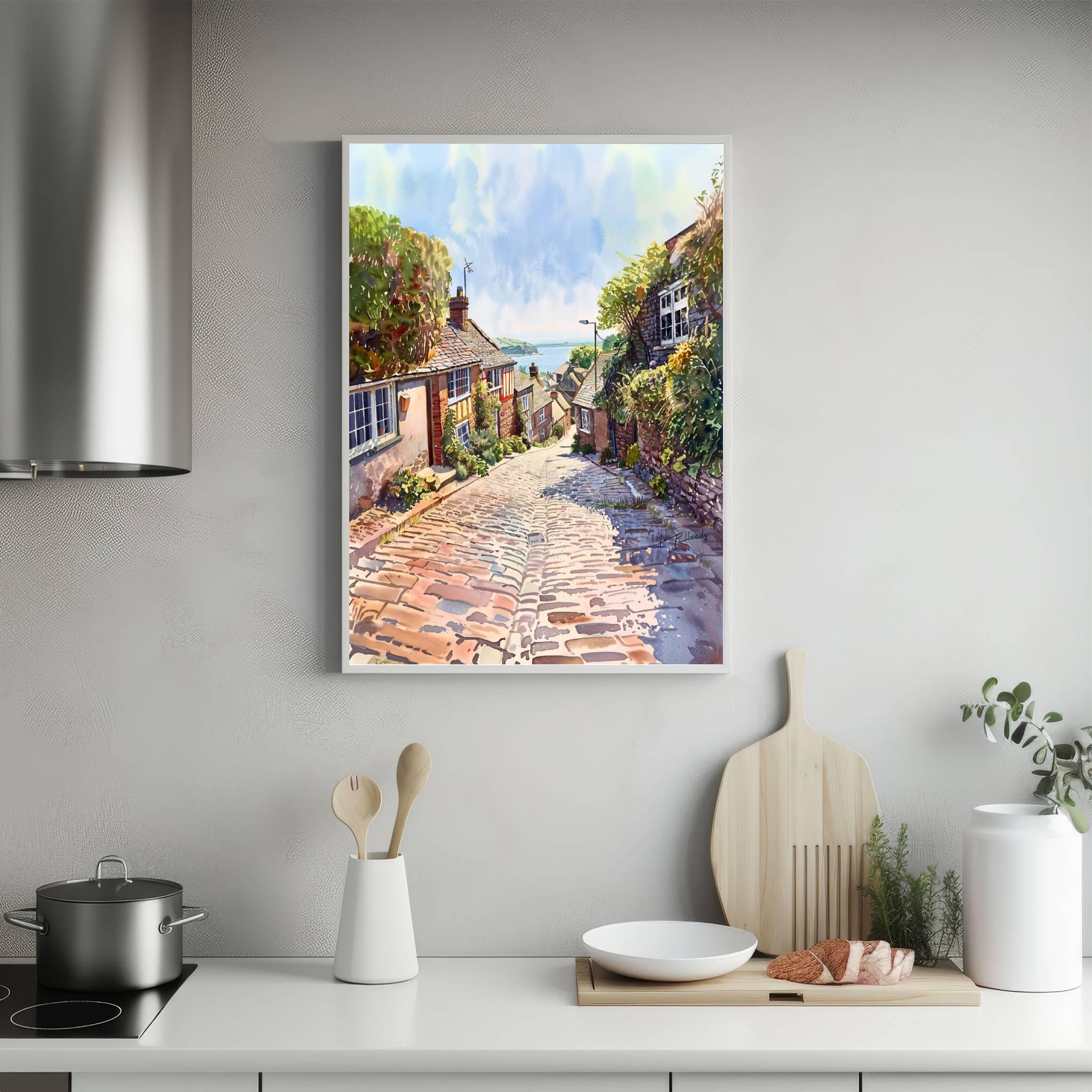 Clovelly Devon England Watercolor Print: United Kingdom Travel Art Poster - Image 5