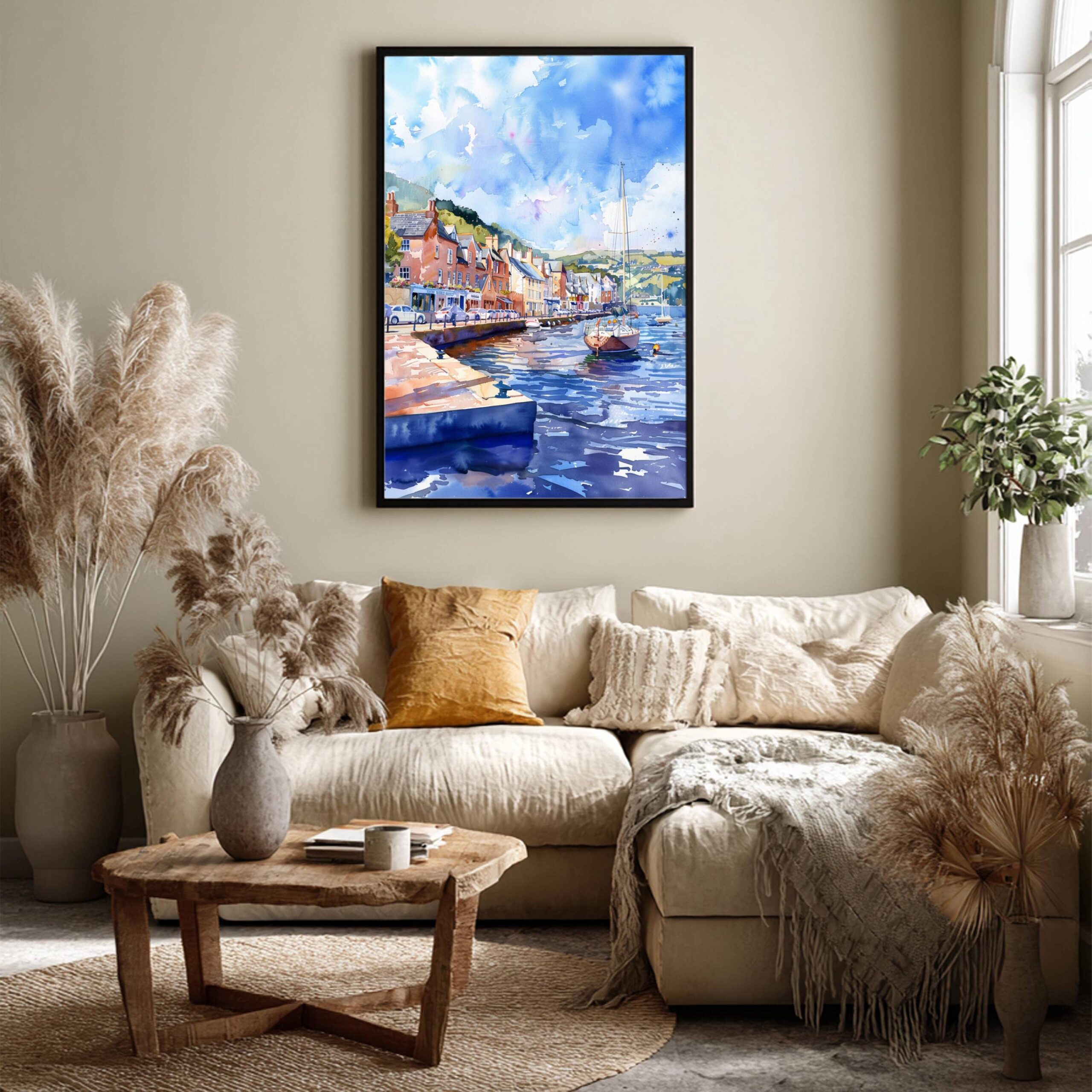 Dartmouth Devon England Watercolor Print: United Kingdom Travel Art Poster - Image 3