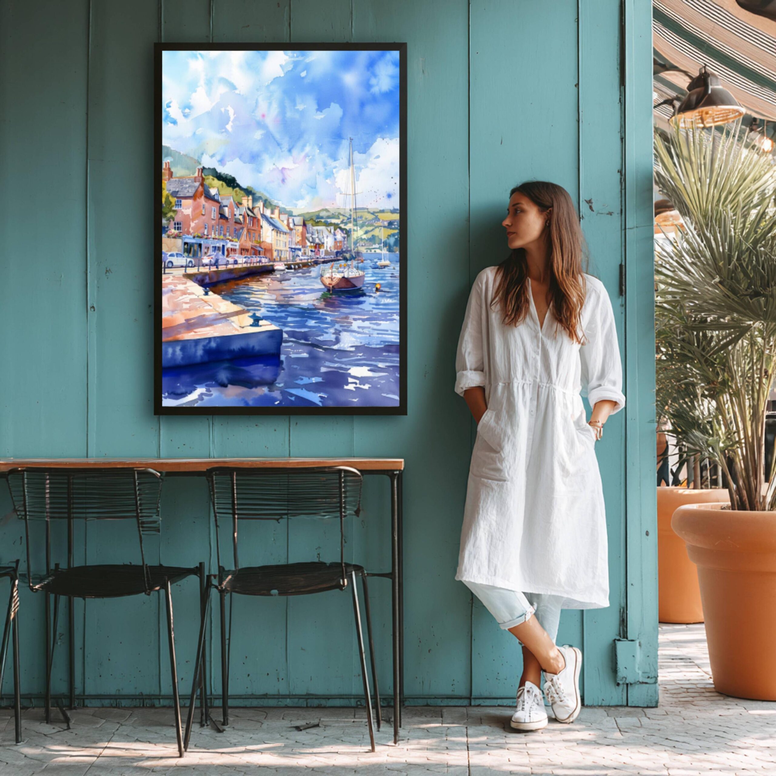 Dartmouth Devon England Watercolor Print: United Kingdom Travel Art Poster - Image 9