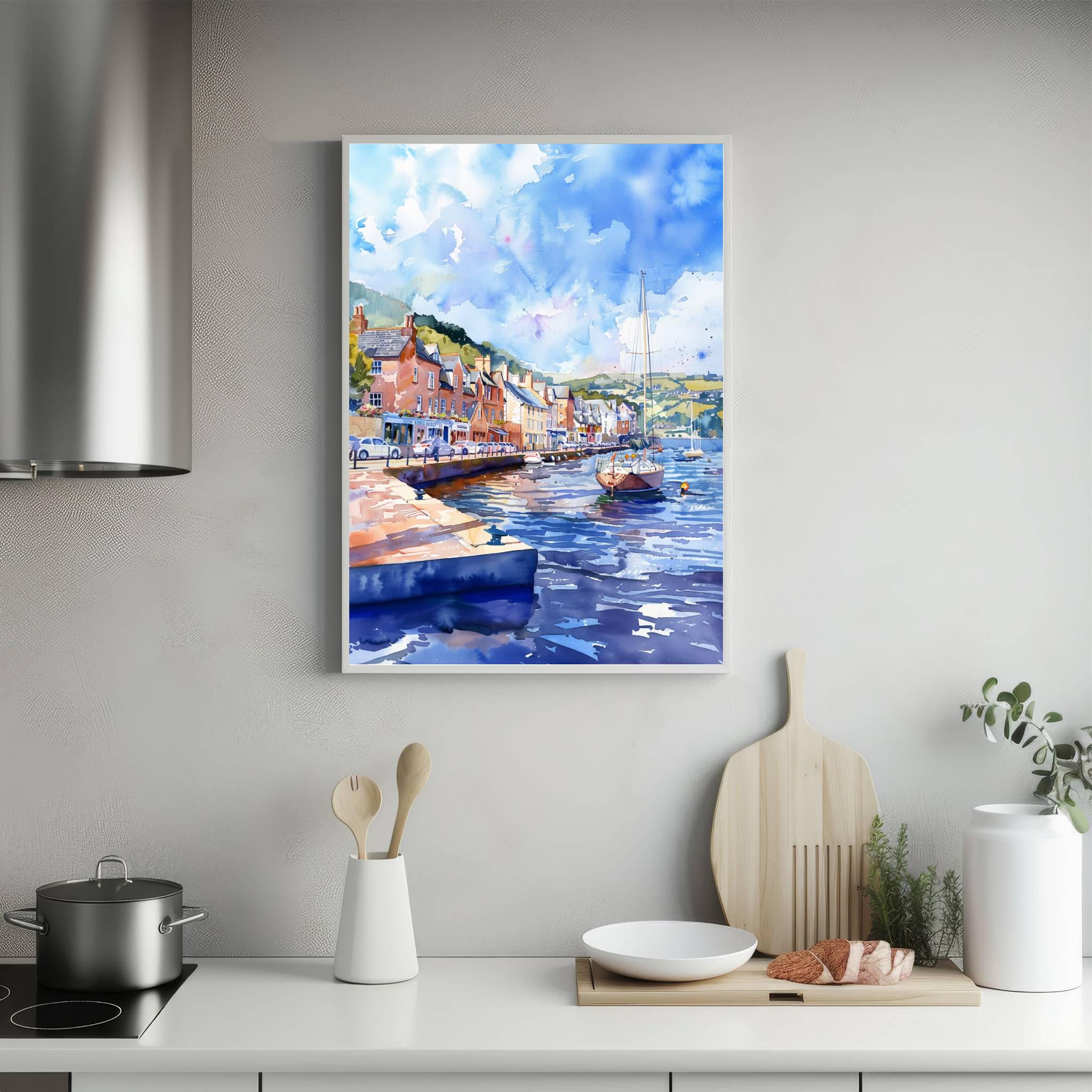 Dartmouth Devon England Watercolor Print: United Kingdom Travel Art Poster - Image 5
