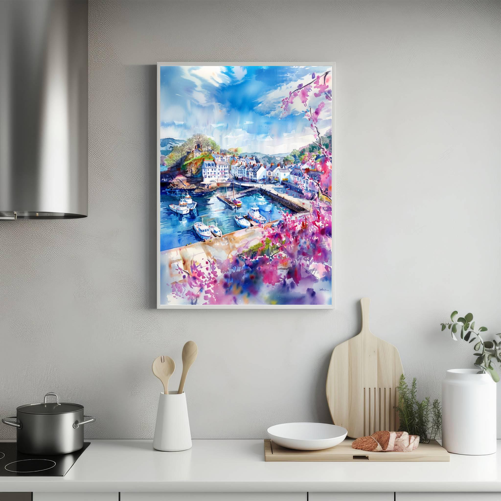Ilfracombe Devon England Watercolor Print: United Kingdom Travel Art Poster - Image 5