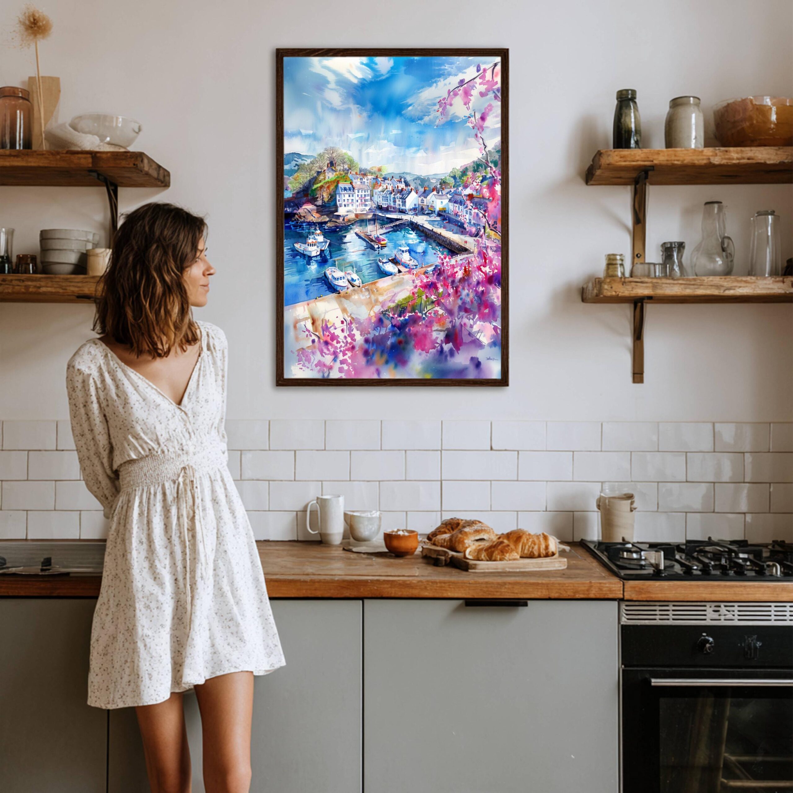 Ilfracombe Devon England Watercolor Print: United Kingdom Travel Art Poster - Image 8