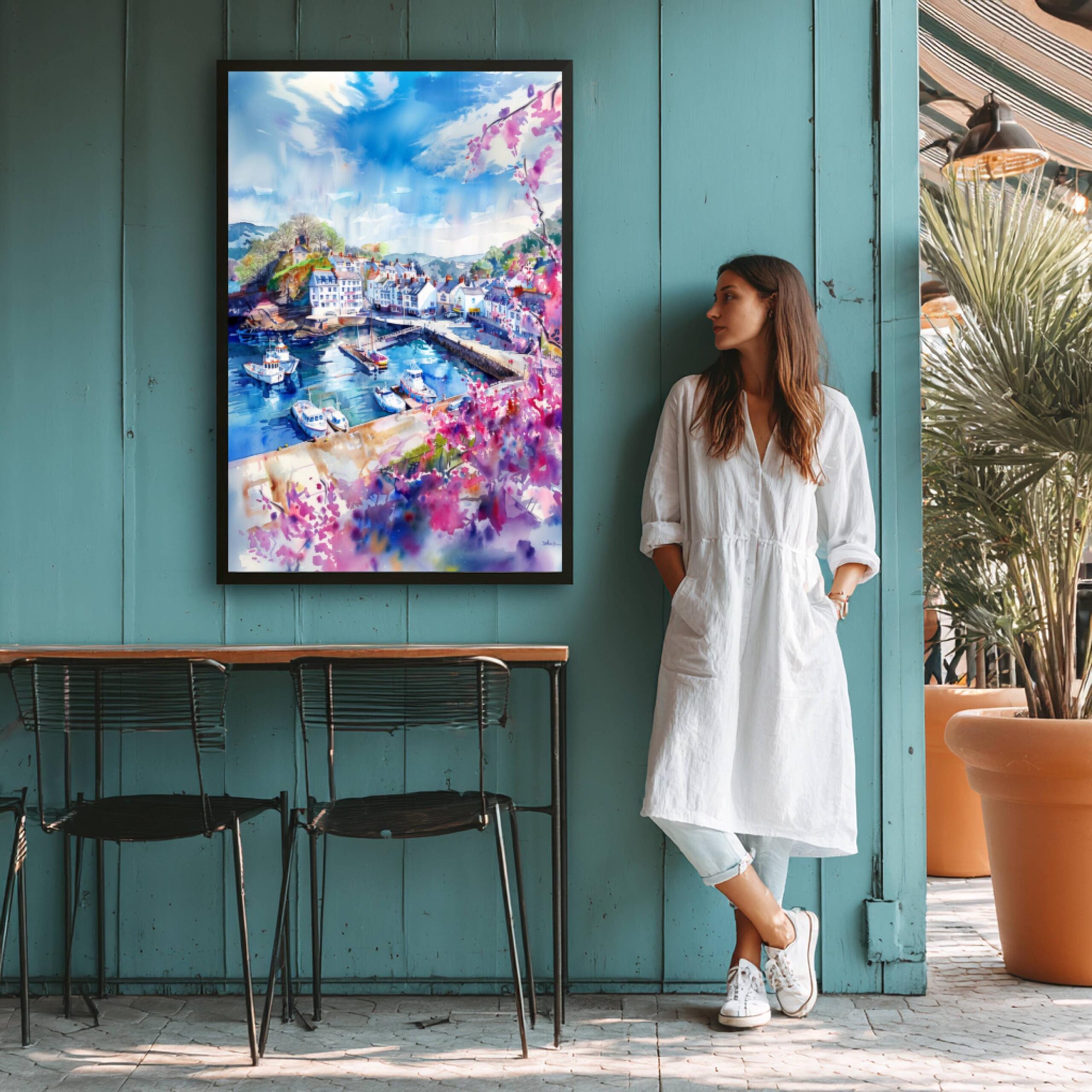 Ilfracombe Devon England Watercolor Print: United Kingdom Travel Art Poster - Image 9