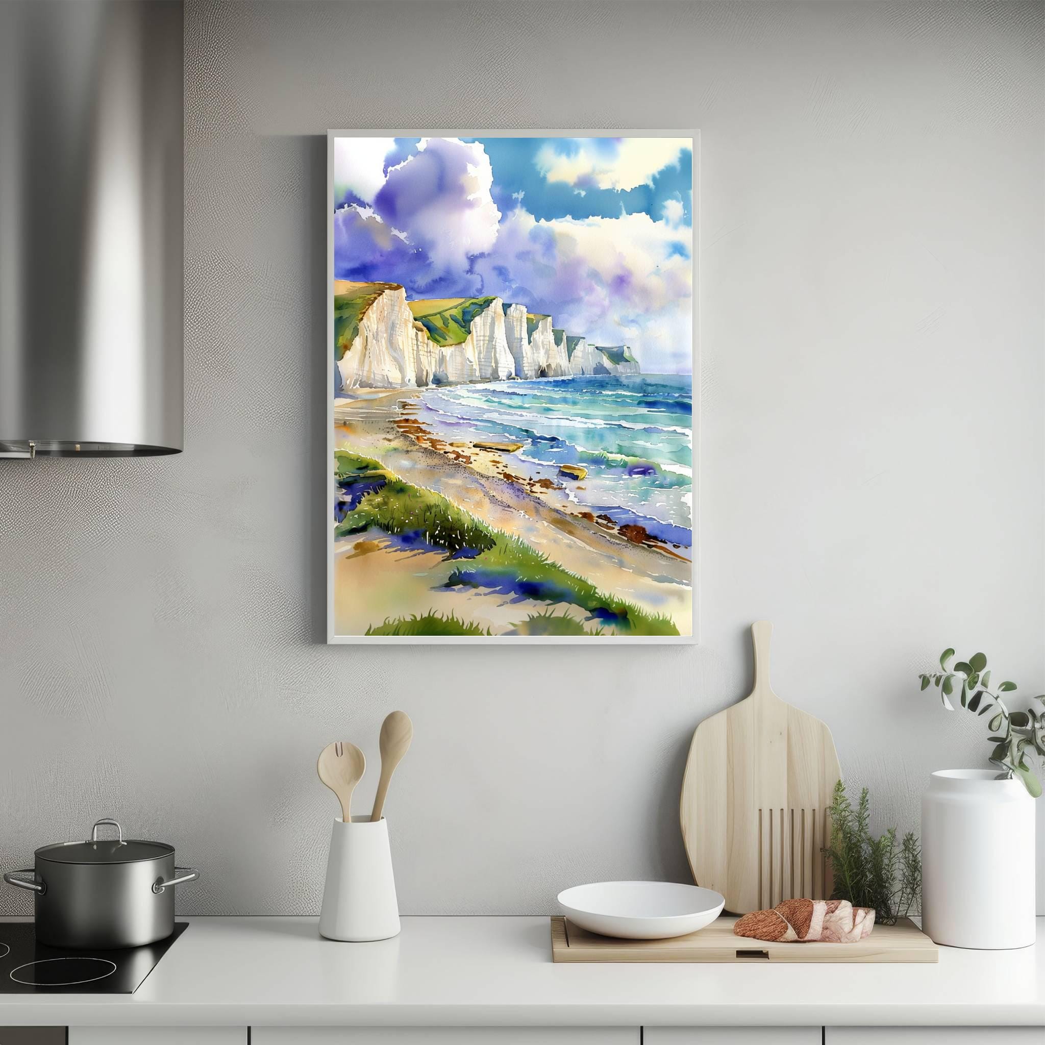 The Seven Sisters East Sussex England Watercolor Print: United Kingdom Travel Art Poster - Image 5