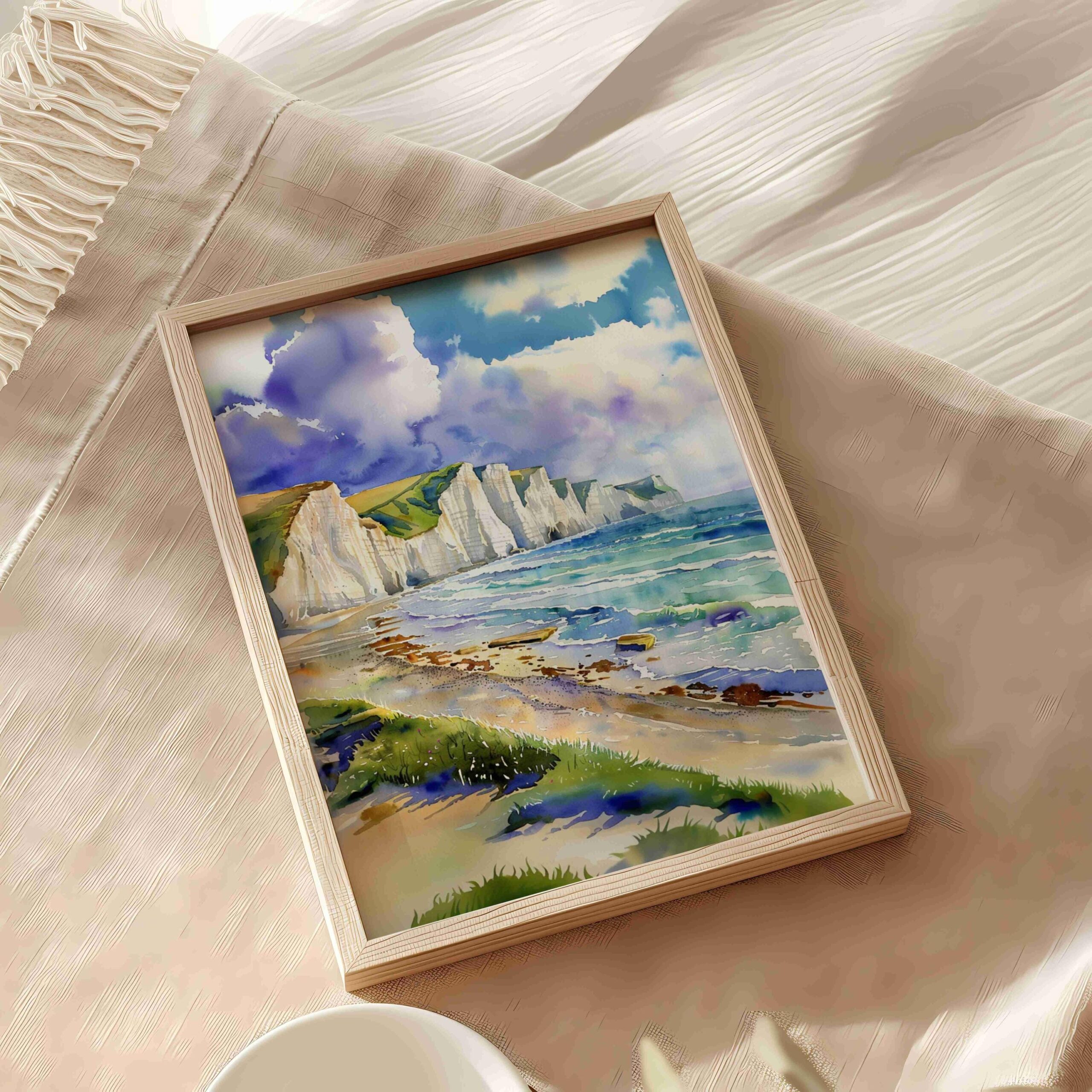 The Seven Sisters East Sussex England Watercolor Print: United Kingdom Travel Art Poster - Image 6