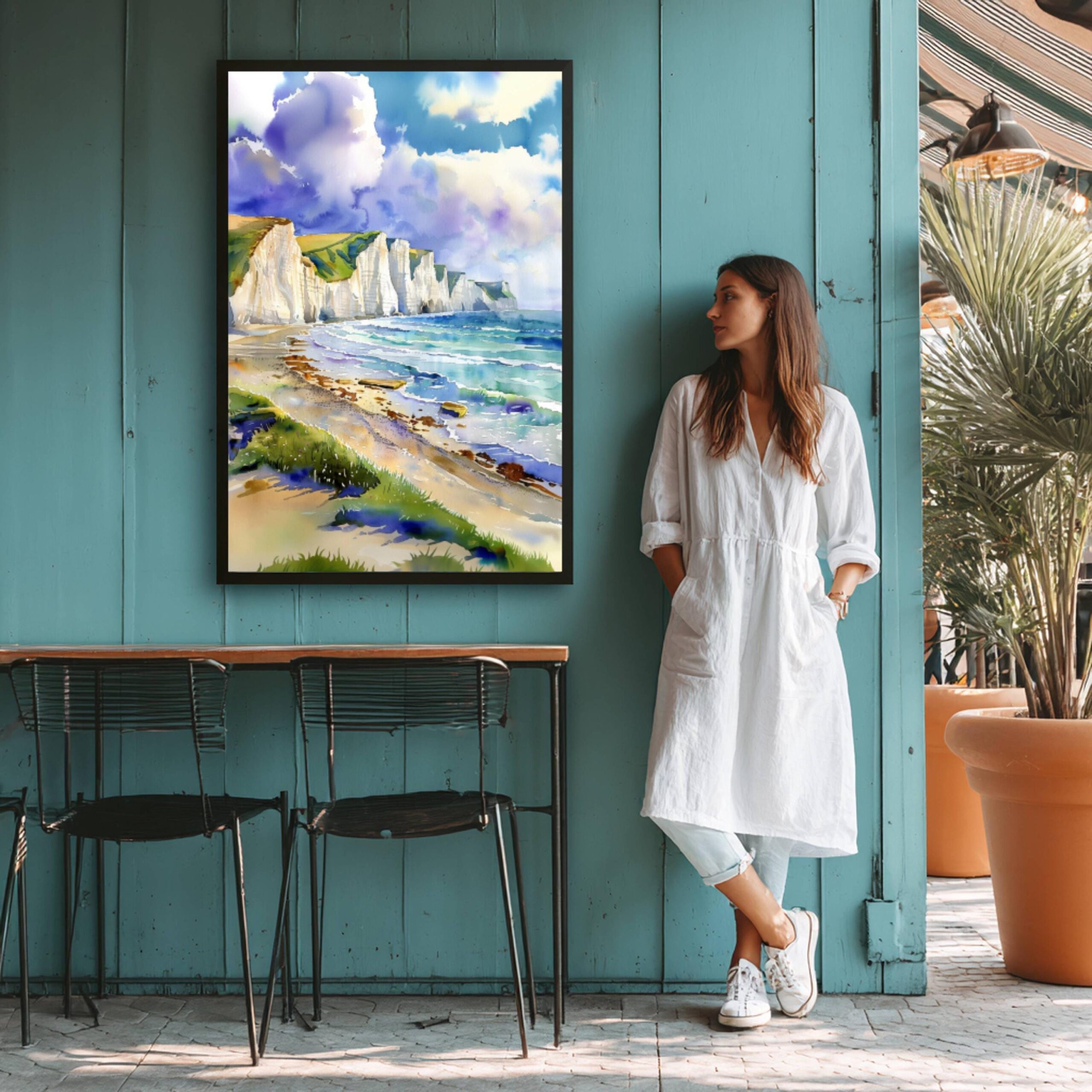 The Seven Sisters East Sussex England Watercolor Print: United Kingdom Travel Art Poster - Image 9