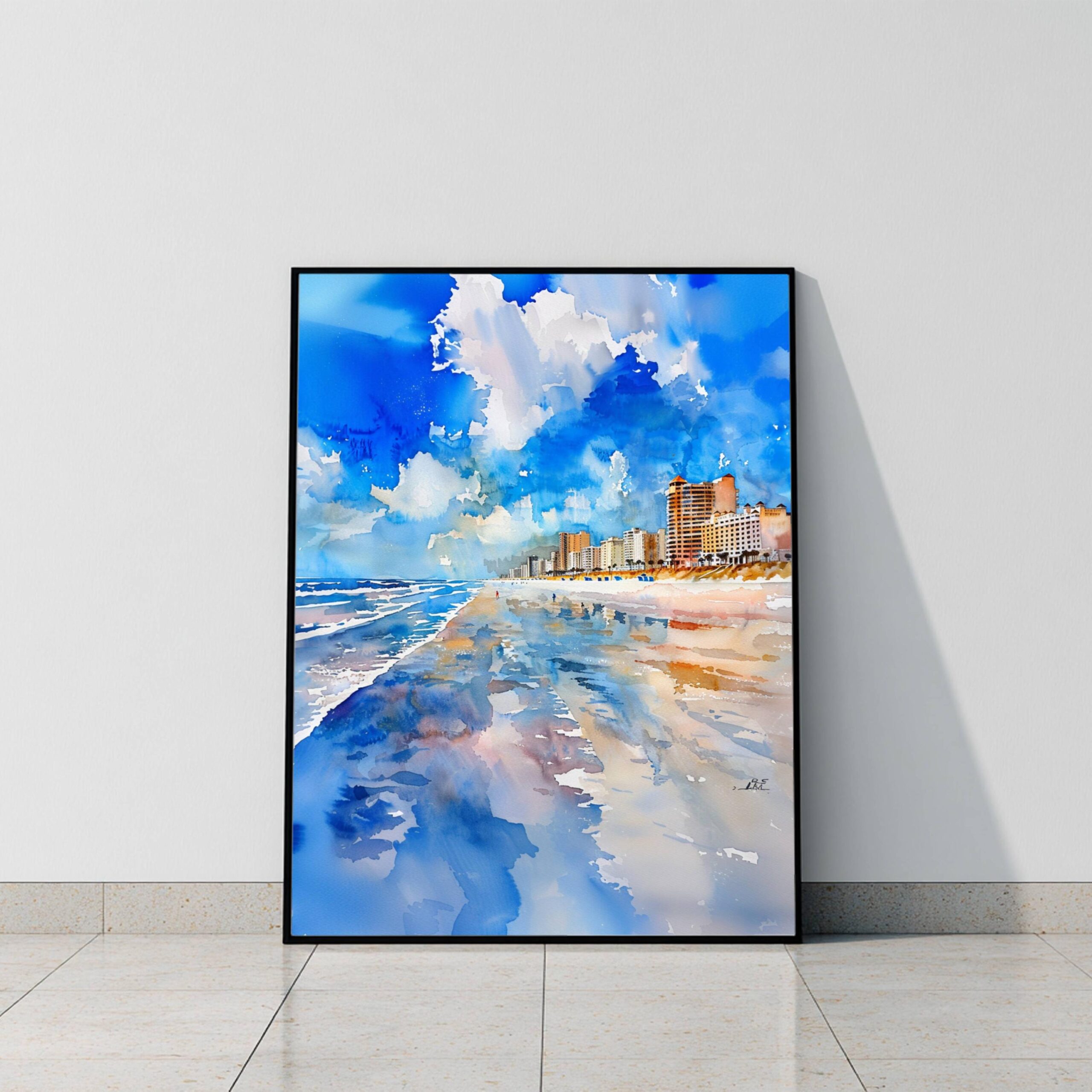 Daytona Beach Florida USA Watercolor Print: Travel Art Poster - Image 10