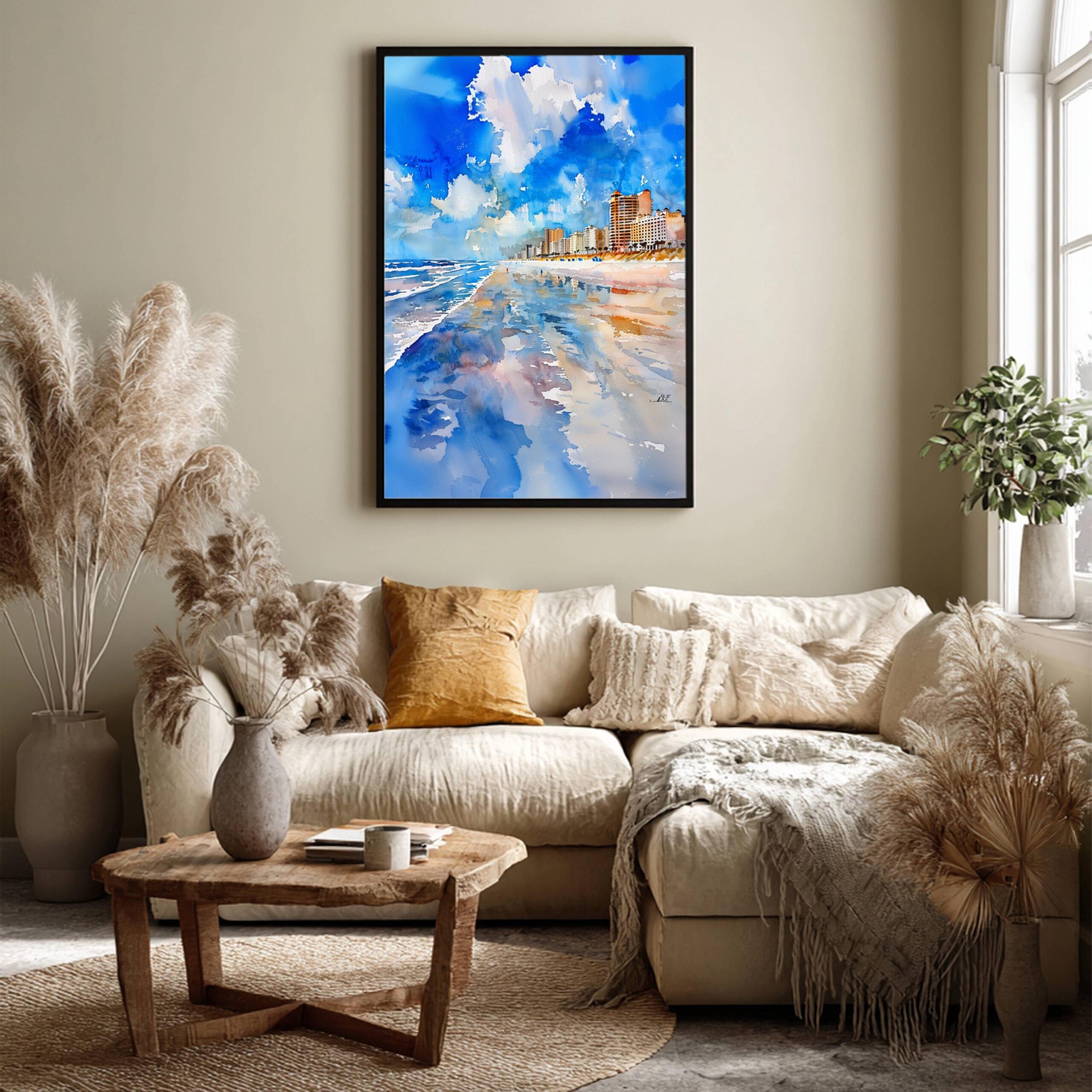Daytona Beach Florida USA Watercolor Print: Travel Art Poster - Image 3