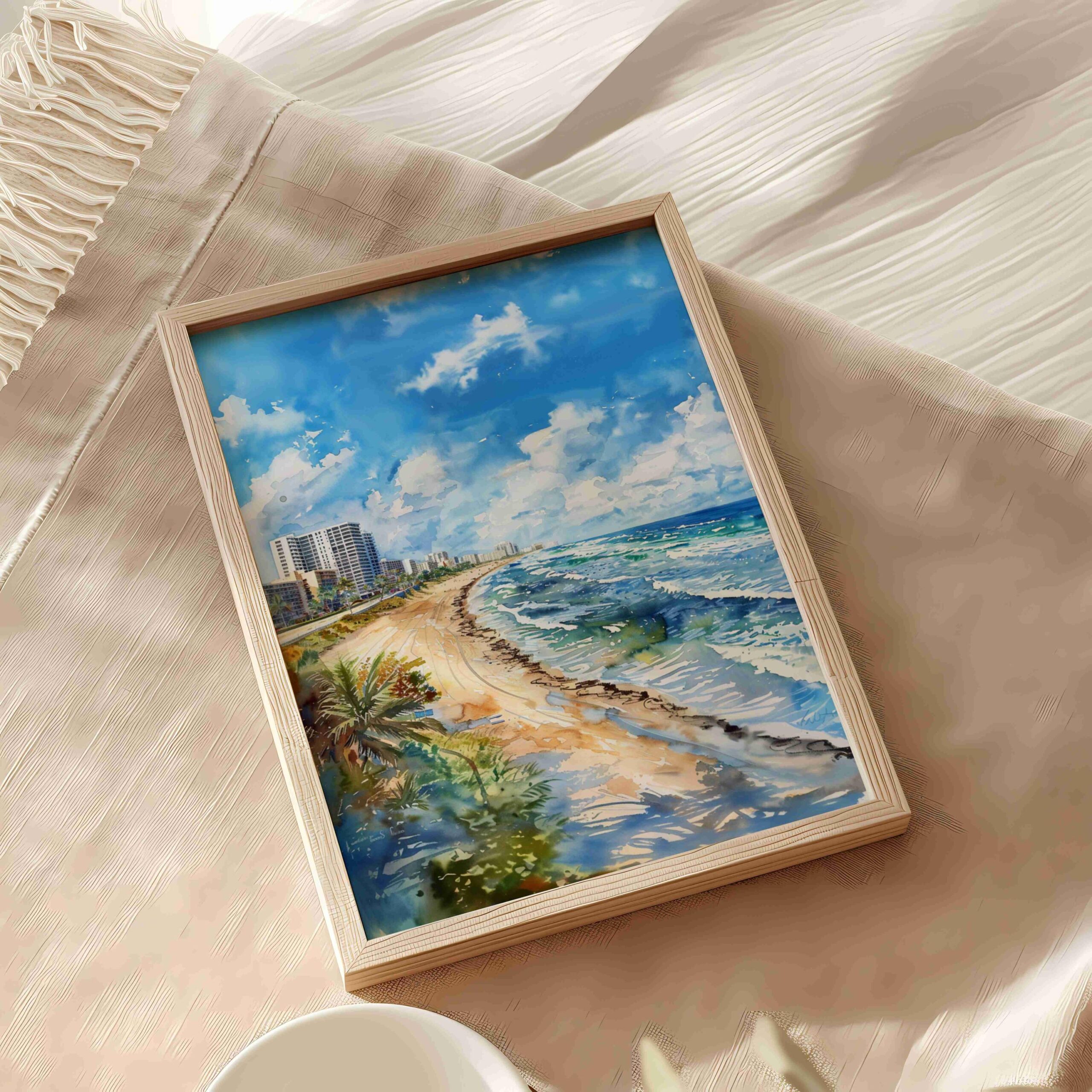 Fort Lauderdale Florida USA Watercolor Print: Travel Art Poster - Image 6