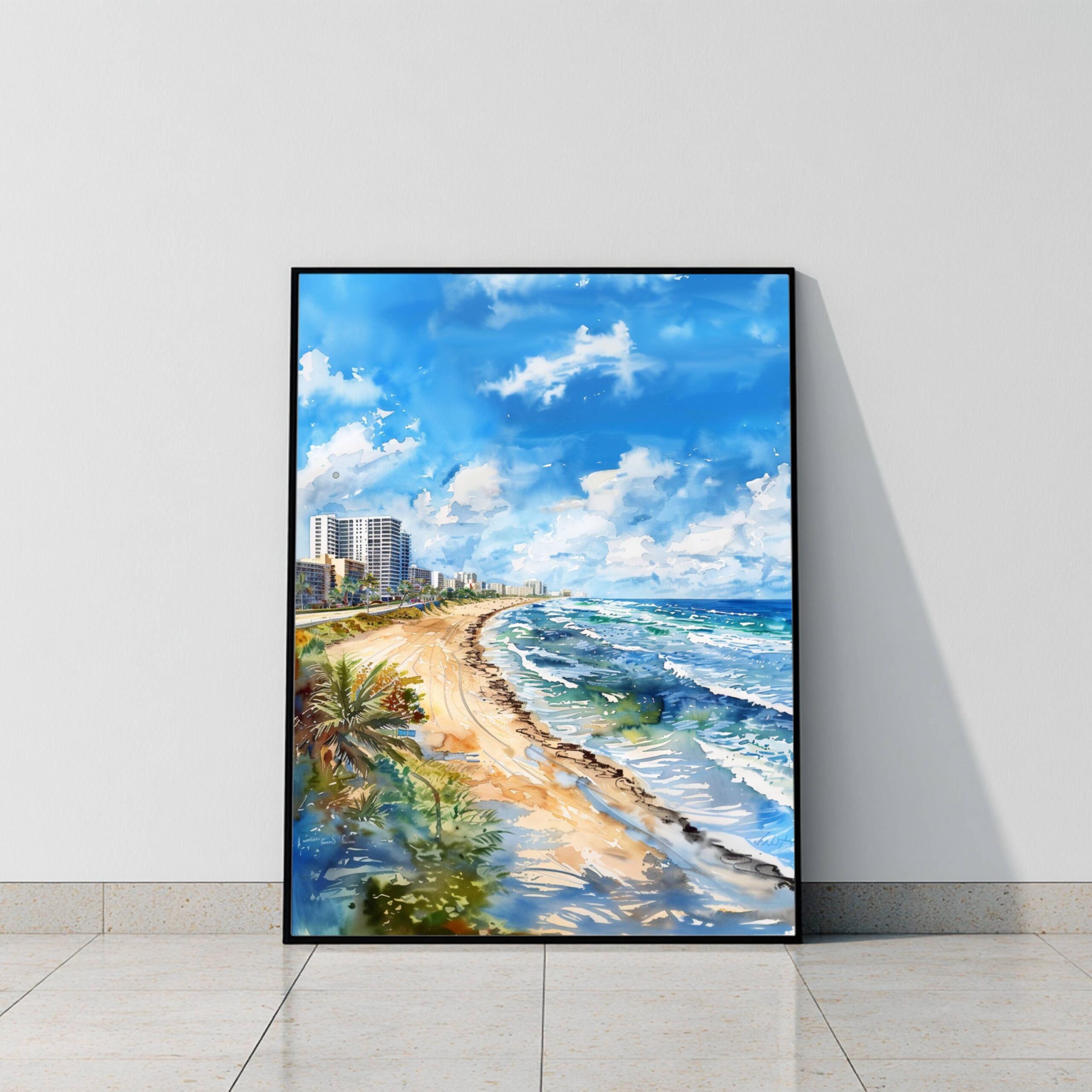 Fort Lauderdale Florida USA Watercolor Print: Travel Art Poster - Image 10