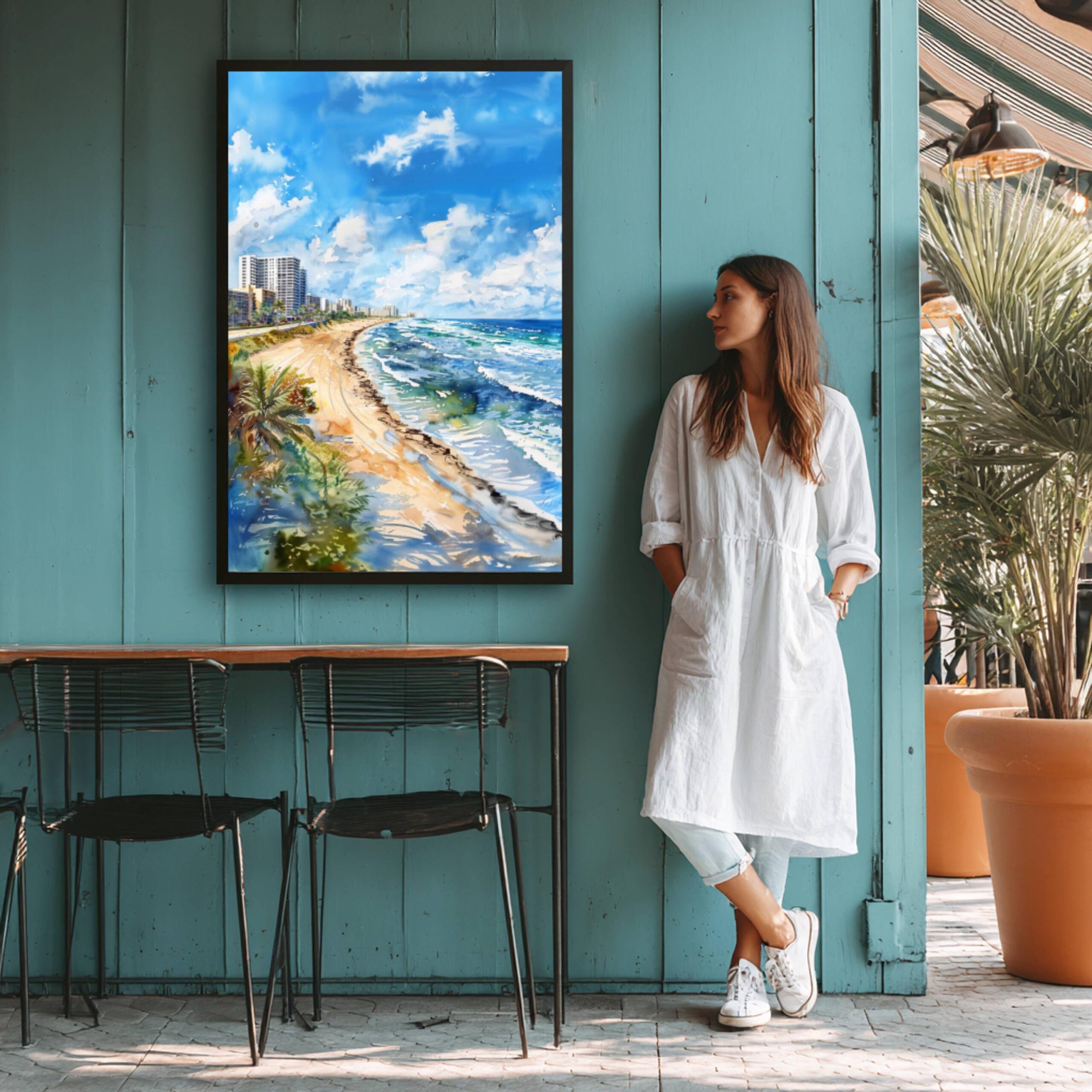 Fort Lauderdale Florida USA Watercolor Print: Travel Art Poster - Image 9