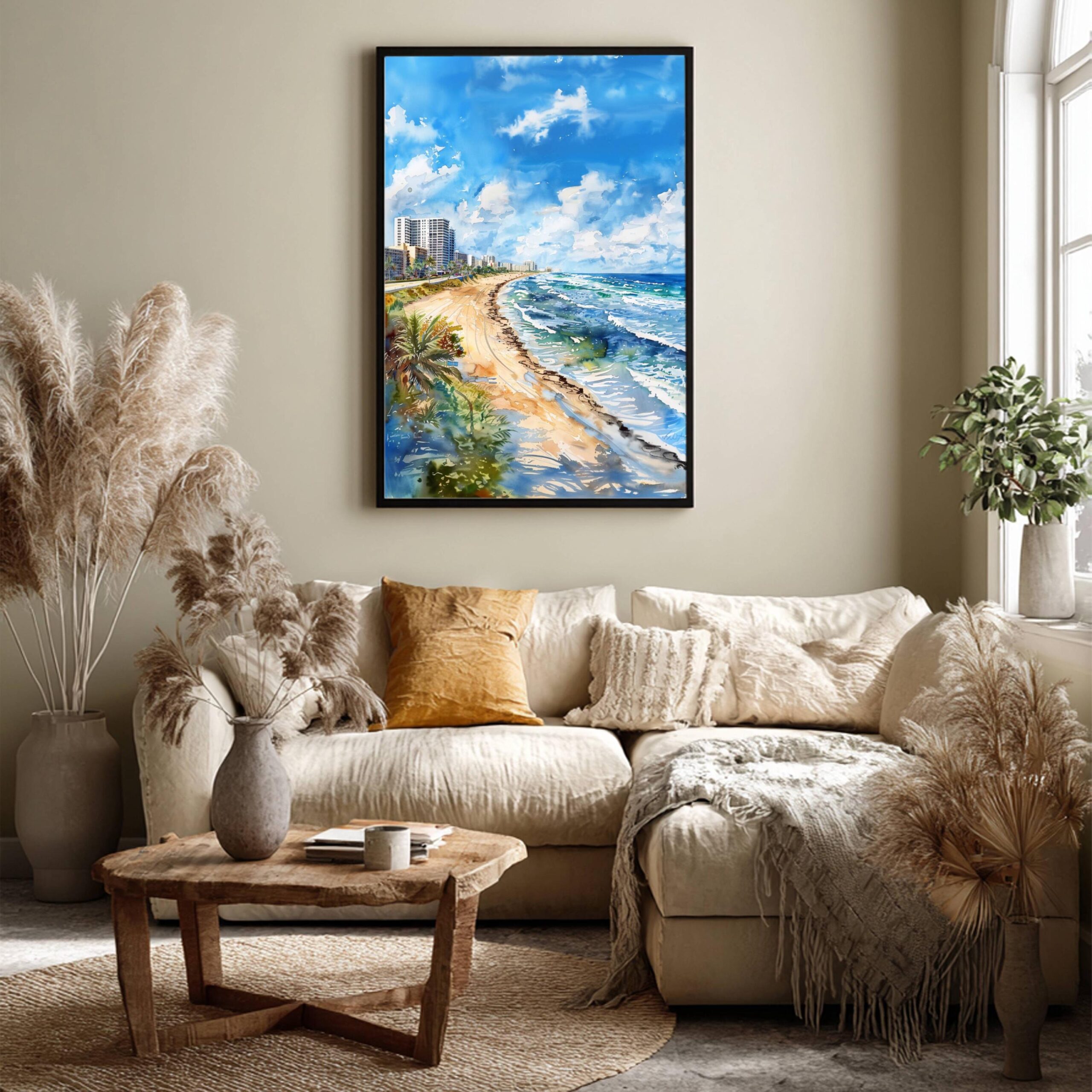 Fort Lauderdale Florida USA Watercolor Print: Travel Art Poster - Image 3
