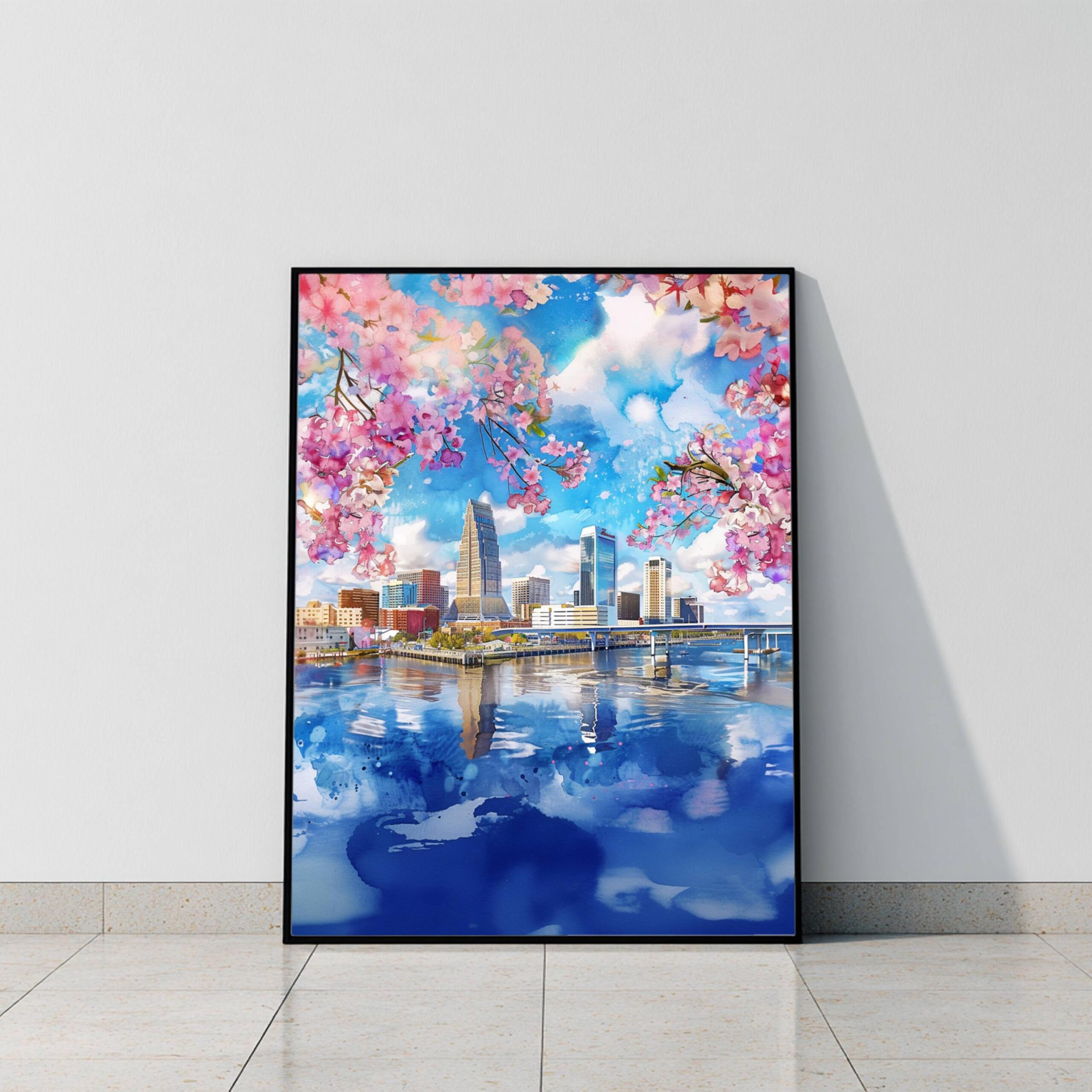 Jacksonville Florida USA Watercolor Print: Travel Art Poster - Image 10
