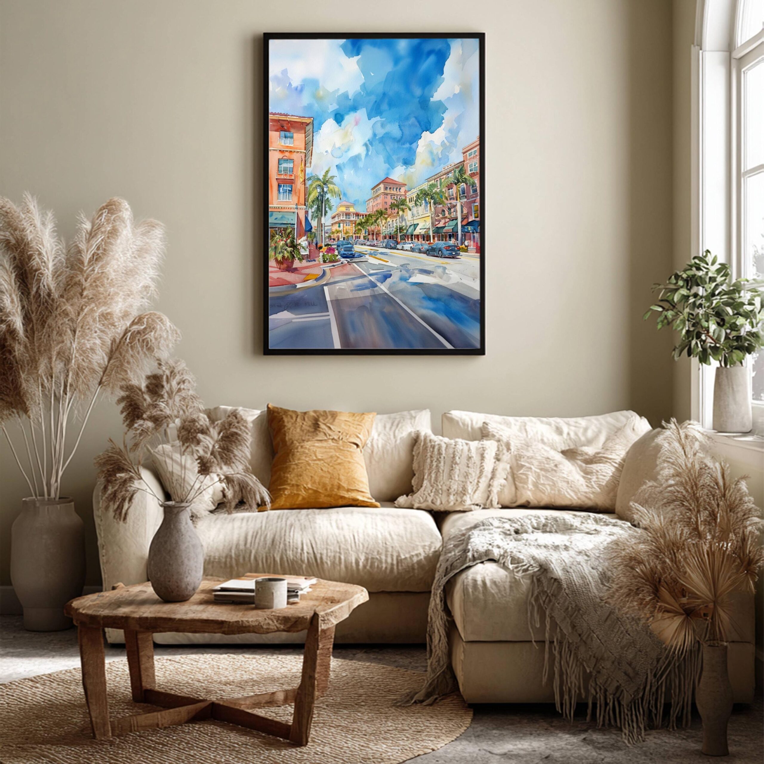 Fort Myers Florida USA Watercolor Print: Travel Art Poster - Image 3