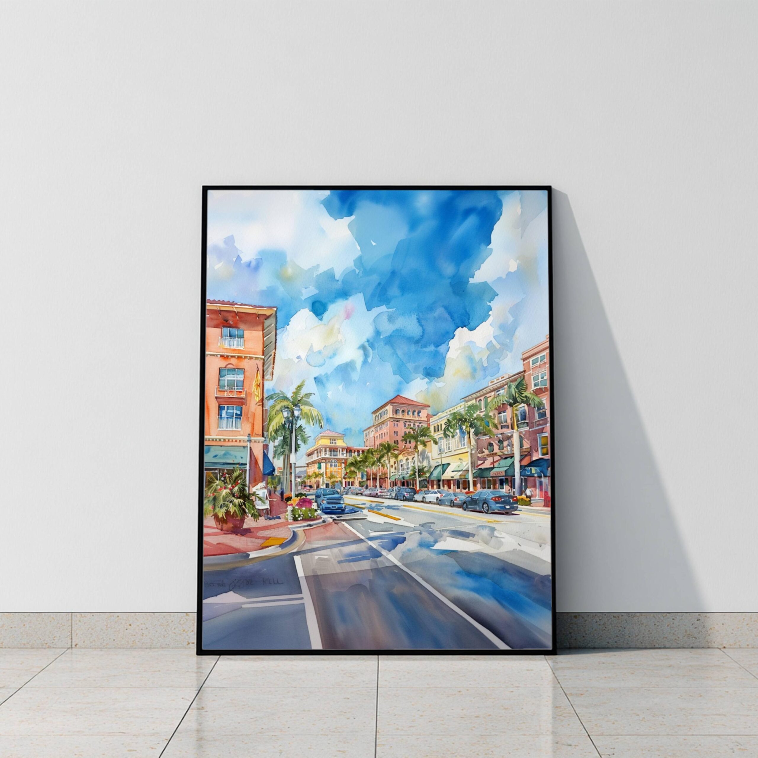 Fort Myers Florida USA Watercolor Print: Travel Art Poster - Image 10