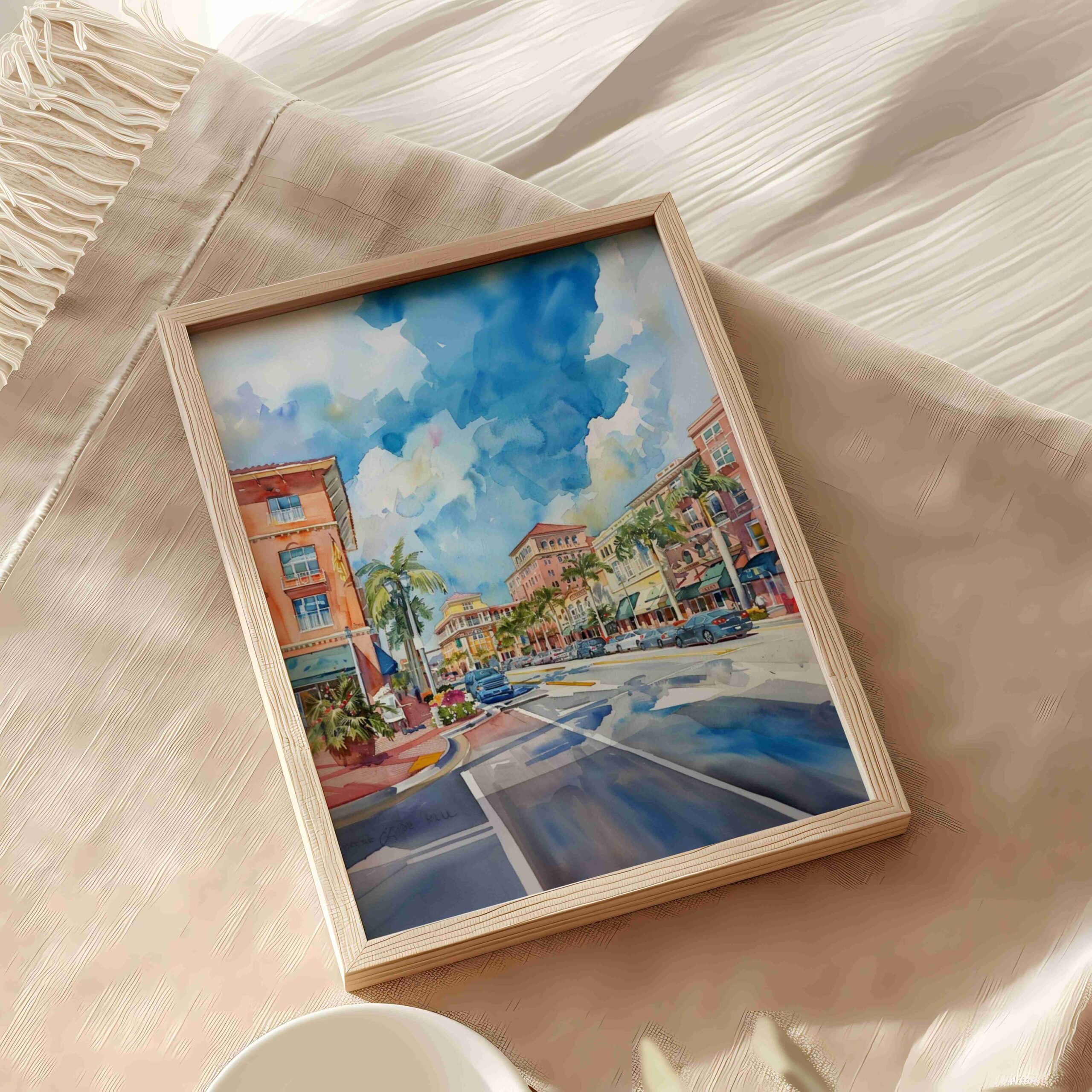 Fort Myers Florida USA Watercolor Print: Travel Art Poster - Image 6