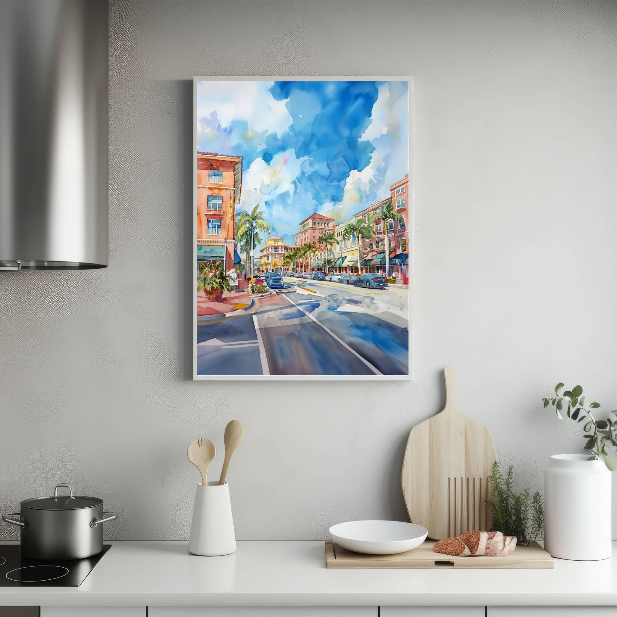 Fort Myers Florida USA Watercolor Print: Travel Art Poster - Image 5