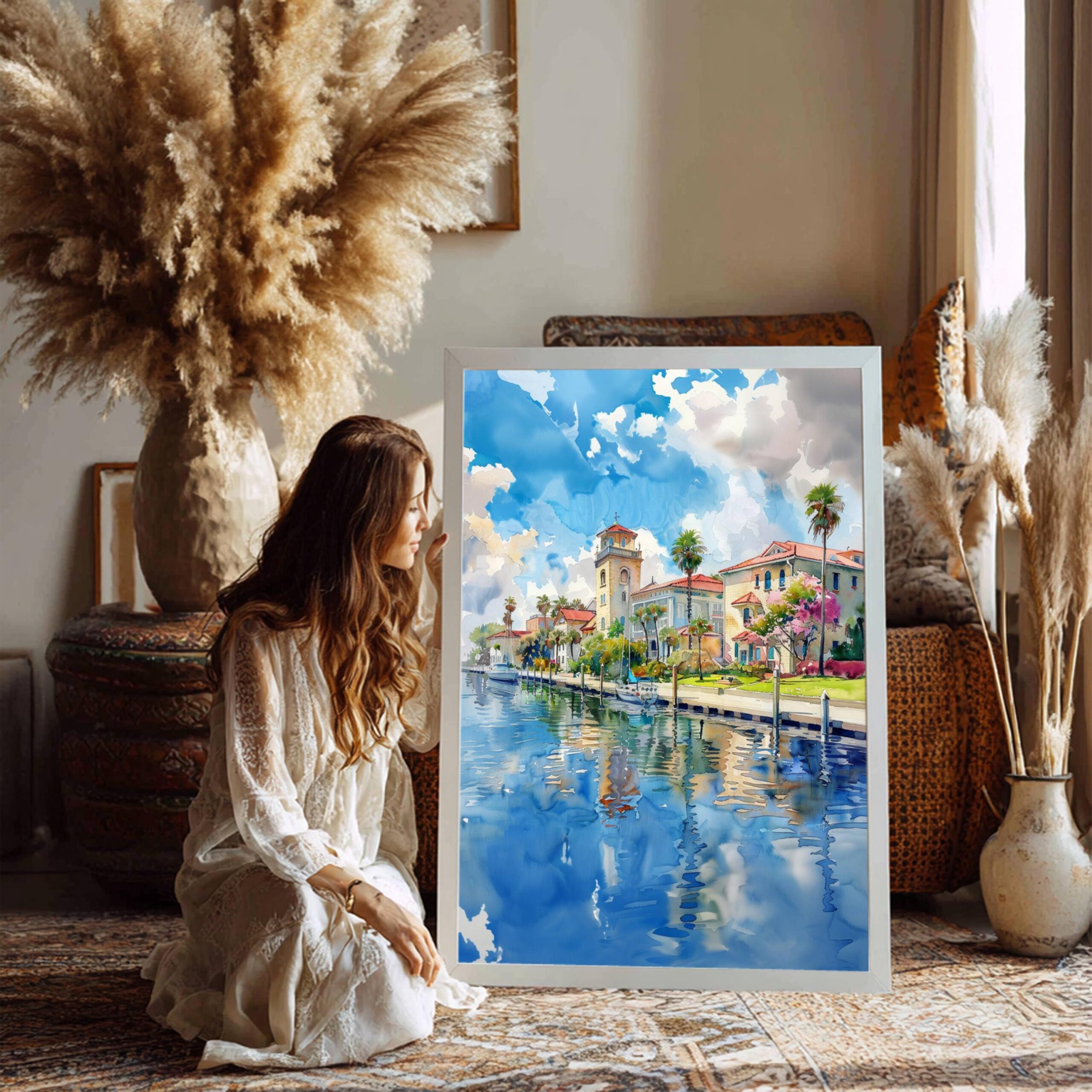 St. Petersburg Florida USA Watercolor Print: Travel Art Poster - Image 7