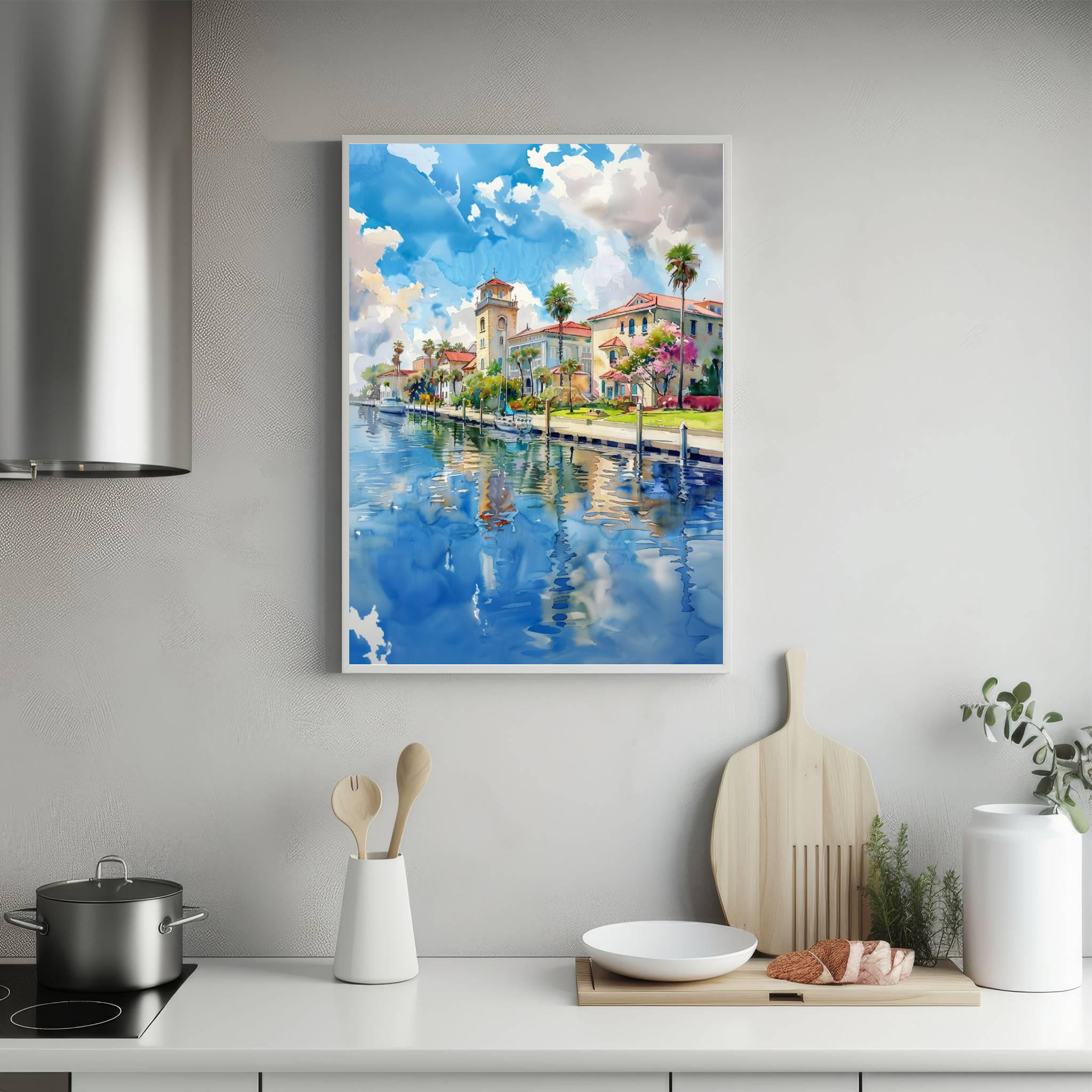 St. Petersburg Florida USA Watercolor Print: Travel Art Poster - Image 5