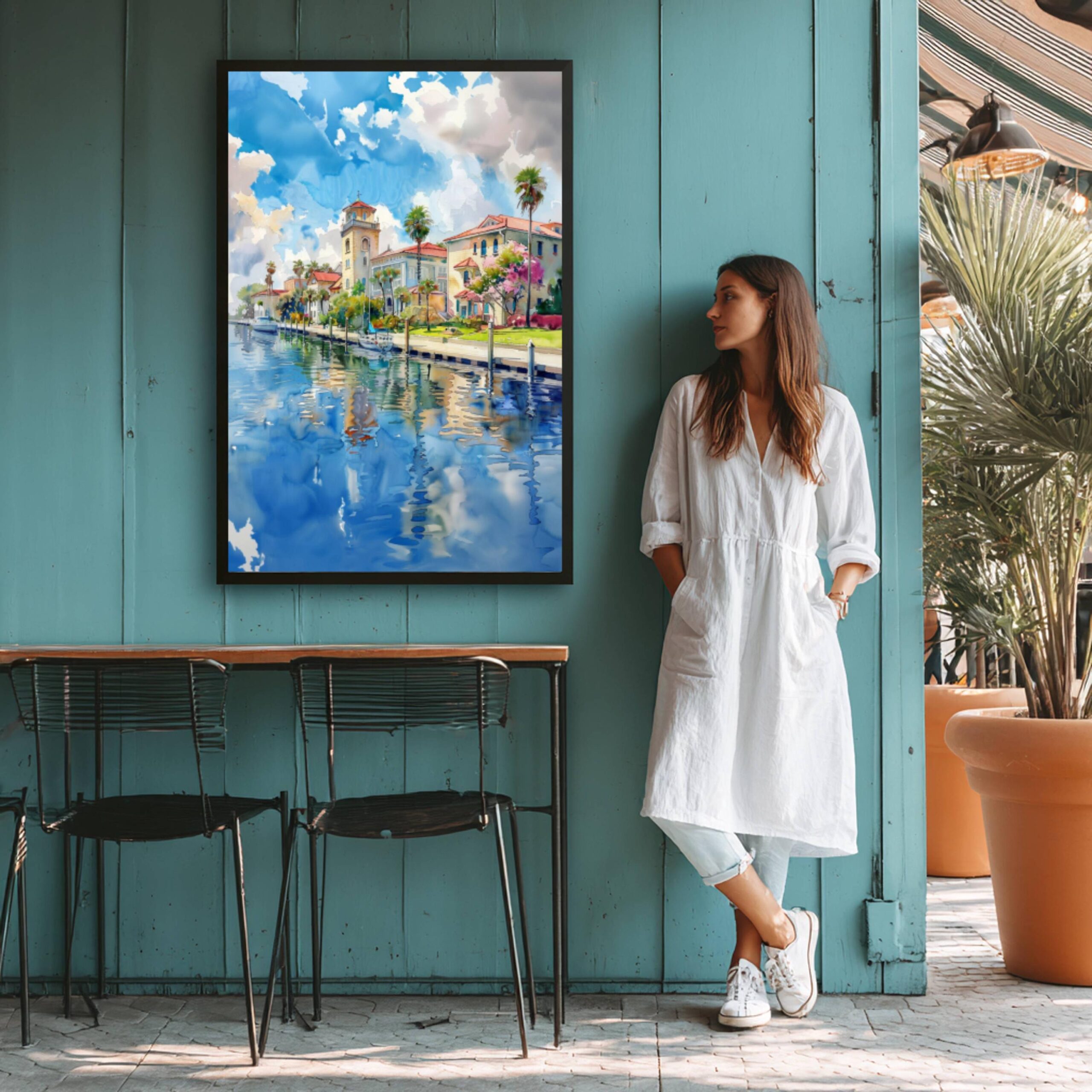 St. Petersburg Florida USA Watercolor Print: Travel Art Poster - Image 9
