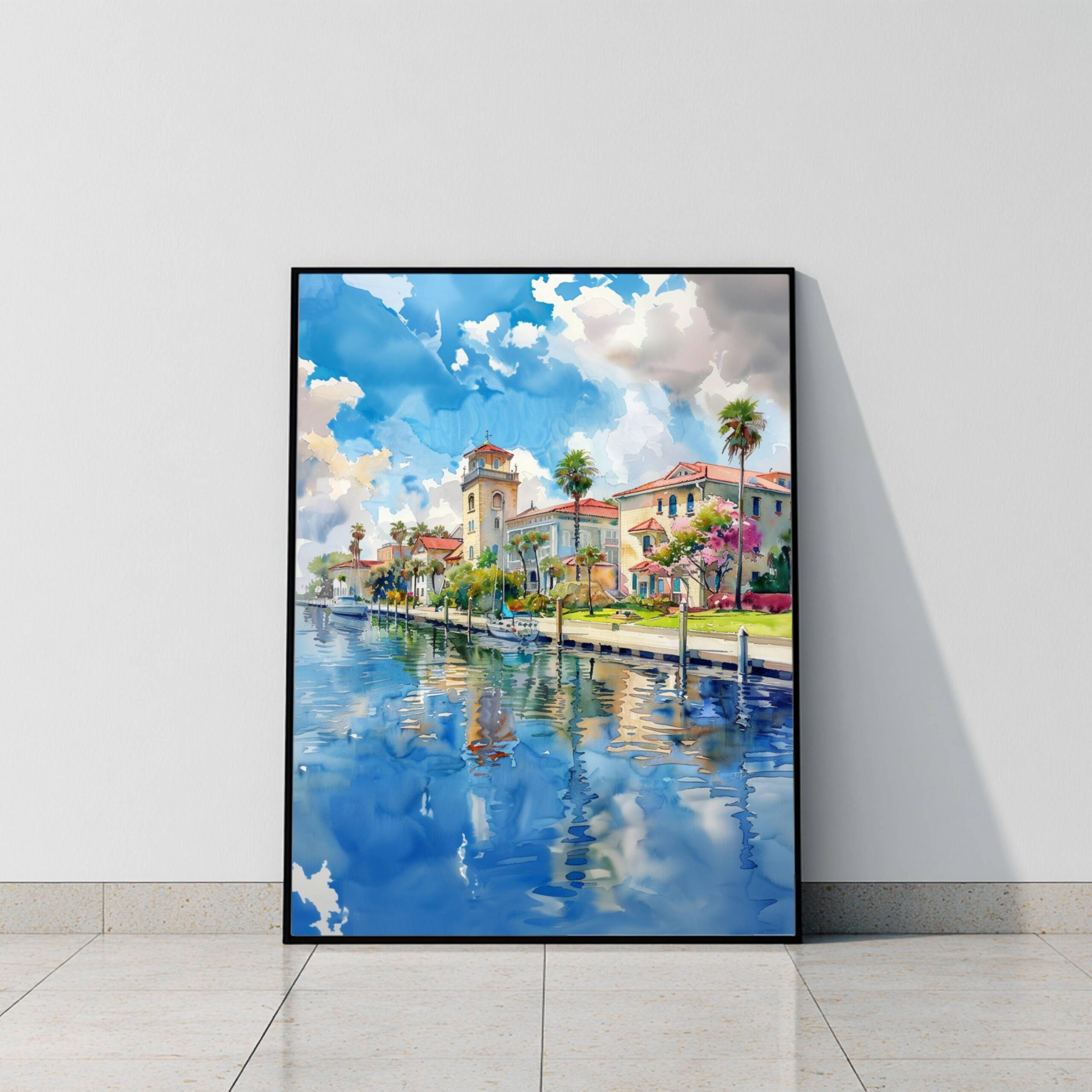 St. Petersburg Florida USA Watercolor Print: Travel Art Poster - Image 10