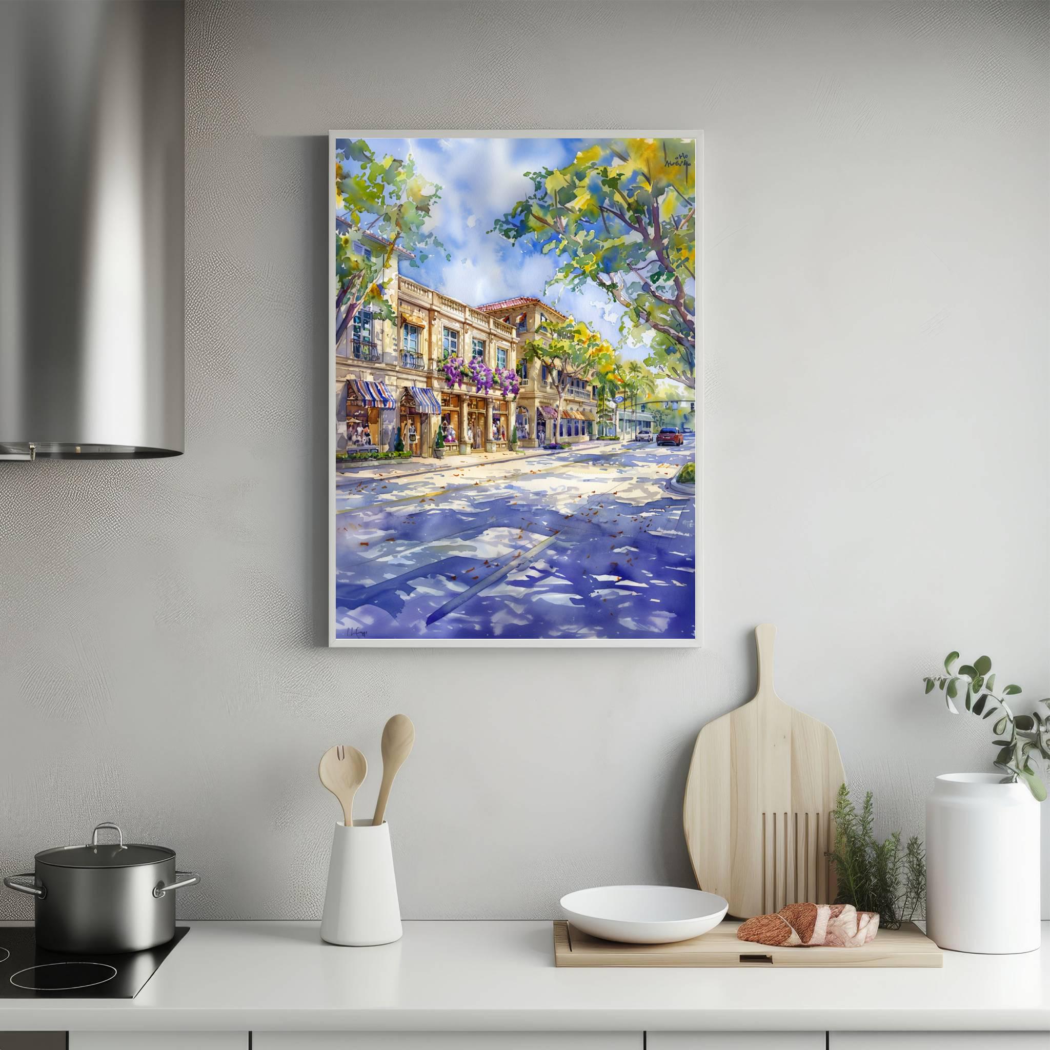 Palm Beach Florida USA Watercolor Print: Travel Art Poster - Image 5