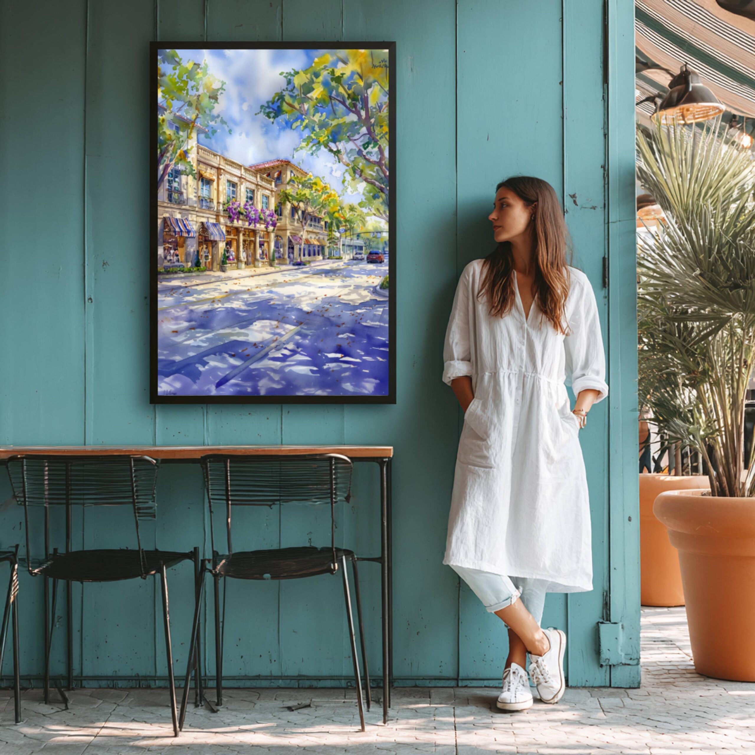 Palm Beach Florida USA Watercolor Print: Travel Art Poster - Image 9