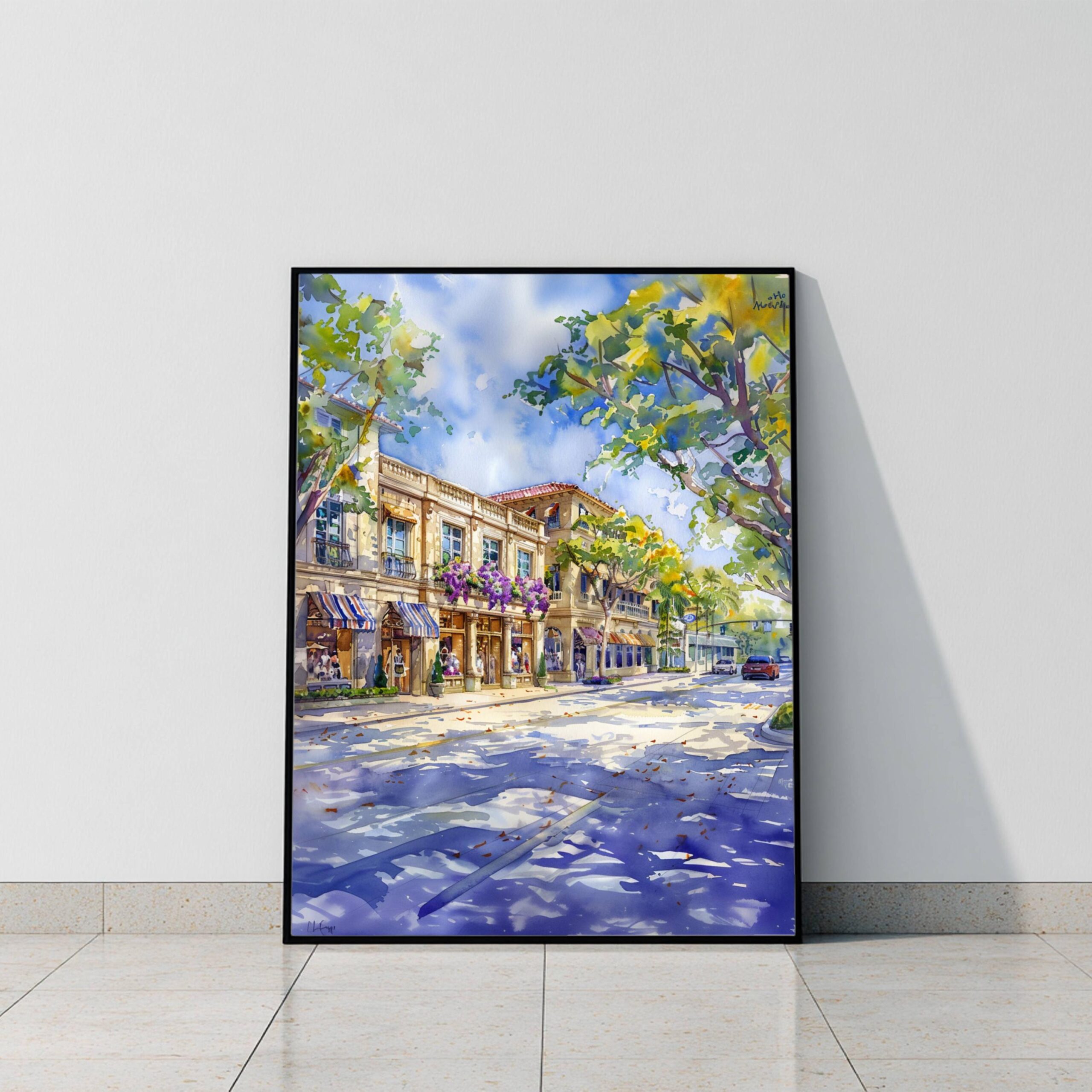 Palm Beach Florida USA Watercolor Print: Travel Art Poster - Image 10