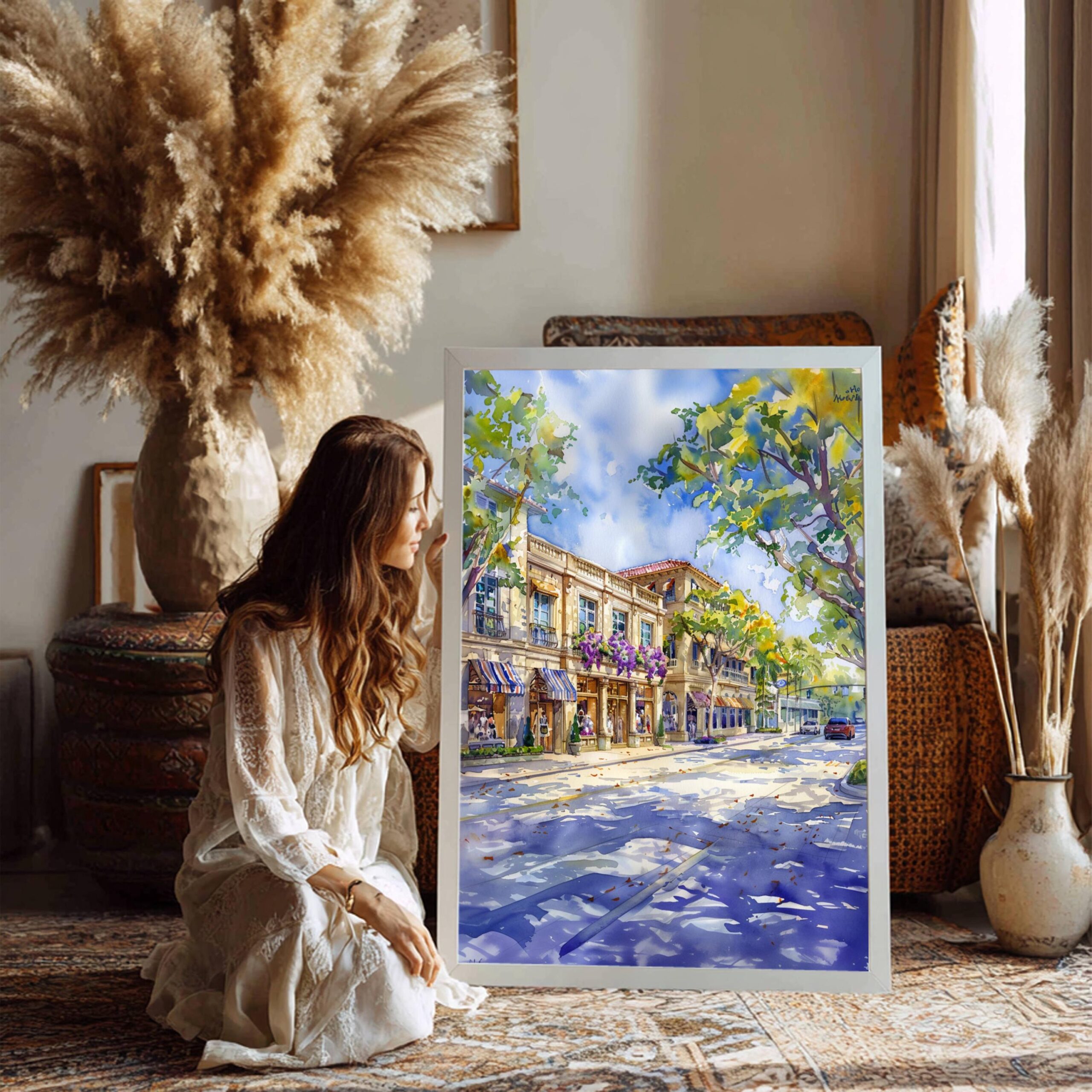 Palm Beach Florida USA Watercolor Print: Travel Art Poster - Image 7