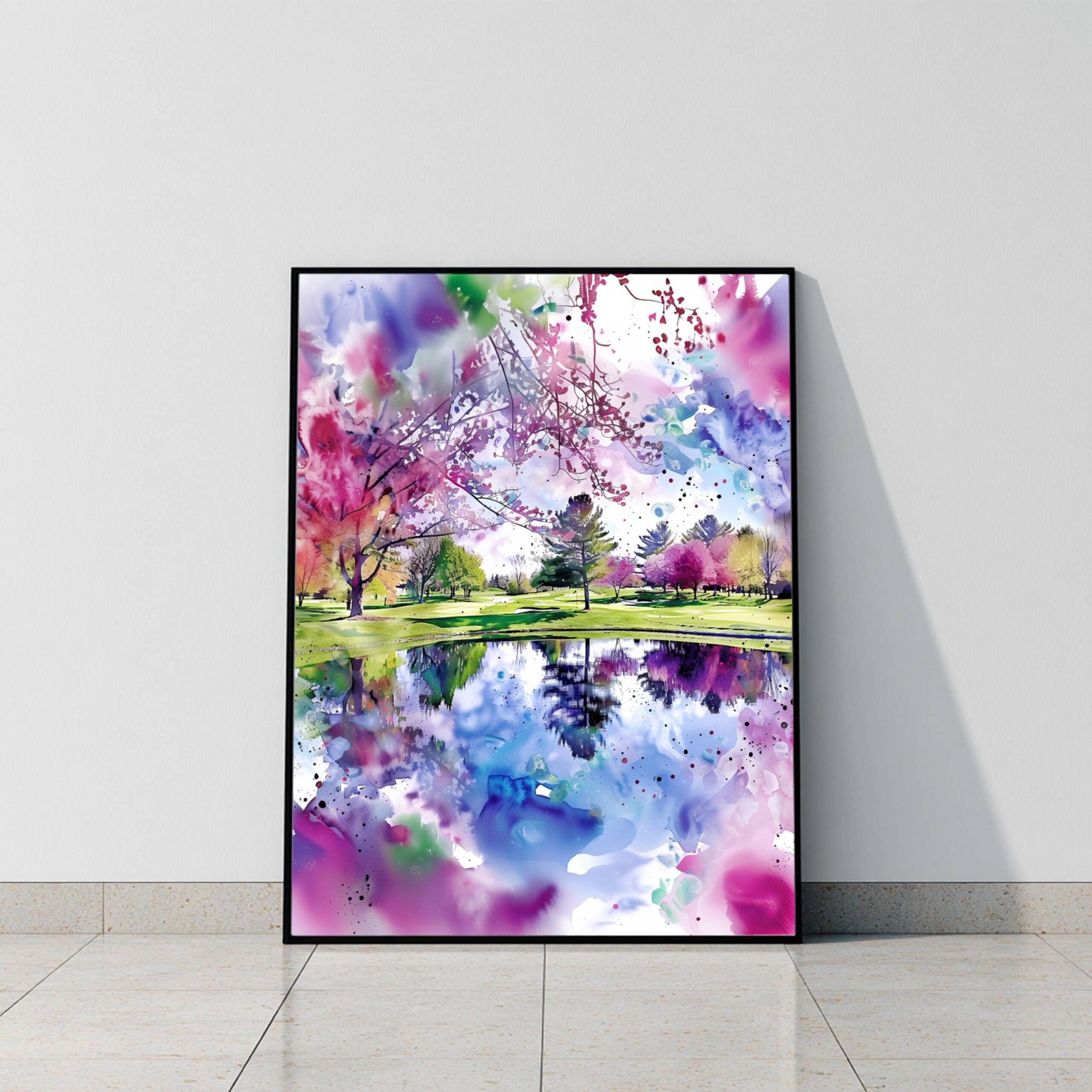 Pine Valley Golf Club Pine Hill New Jersey USA Watercolor Print: American Travel Poster - Image 10