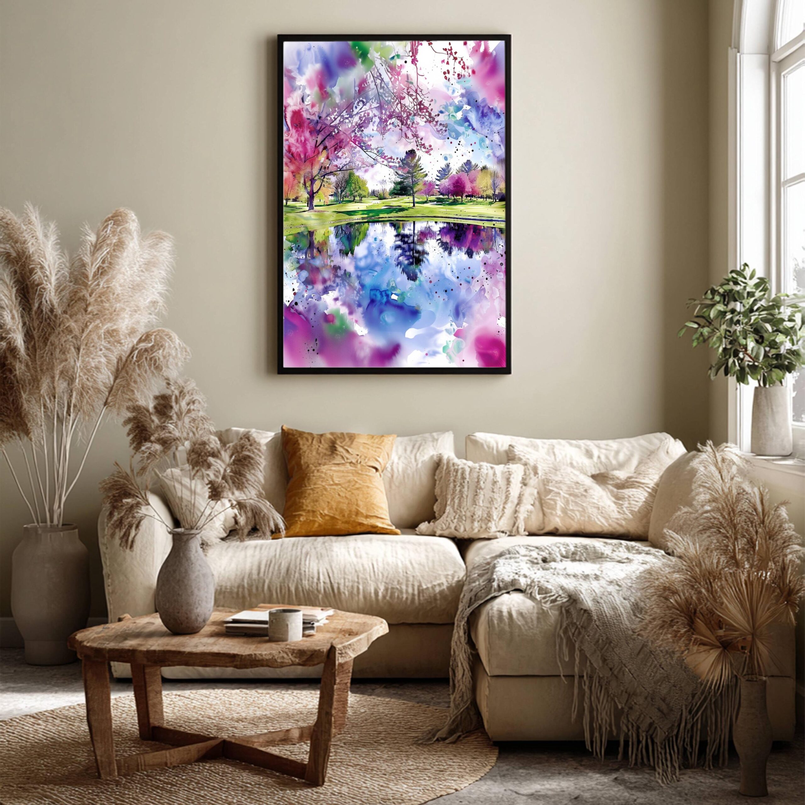 Pine Valley Golf Club Pine Hill New Jersey USA Watercolor Print: American Travel Poster - Image 3