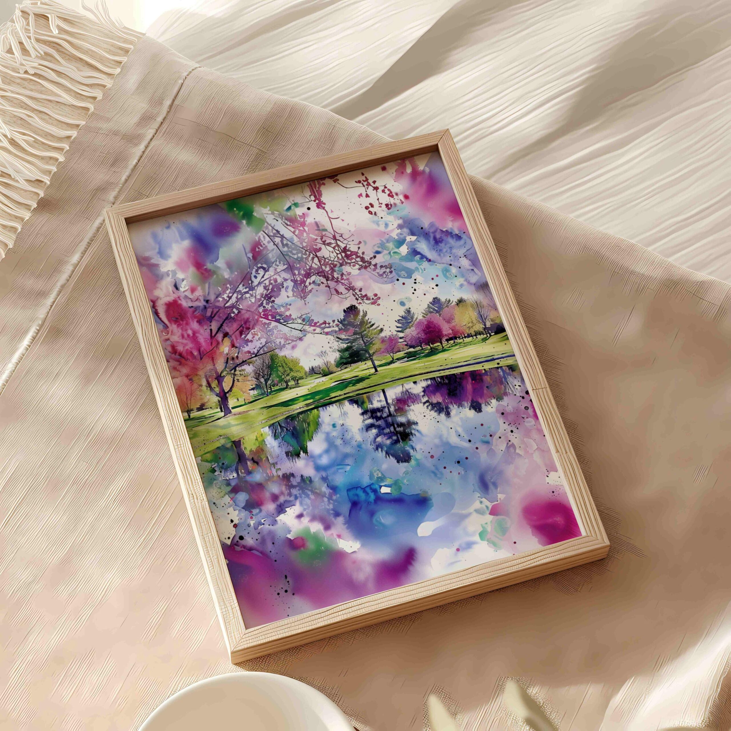 Pine Valley Golf Club Pine Hill New Jersey USA Watercolor Print: American Travel Poster - Image 6