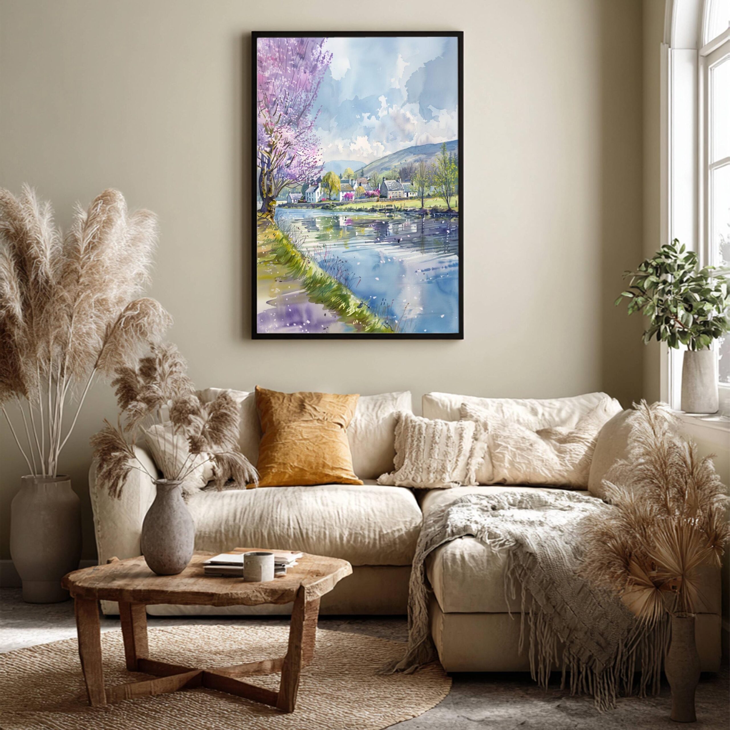 Buttermere Village Cumbria England Watercolor Print: United Kingdom Travel Art Poster - Image 3
