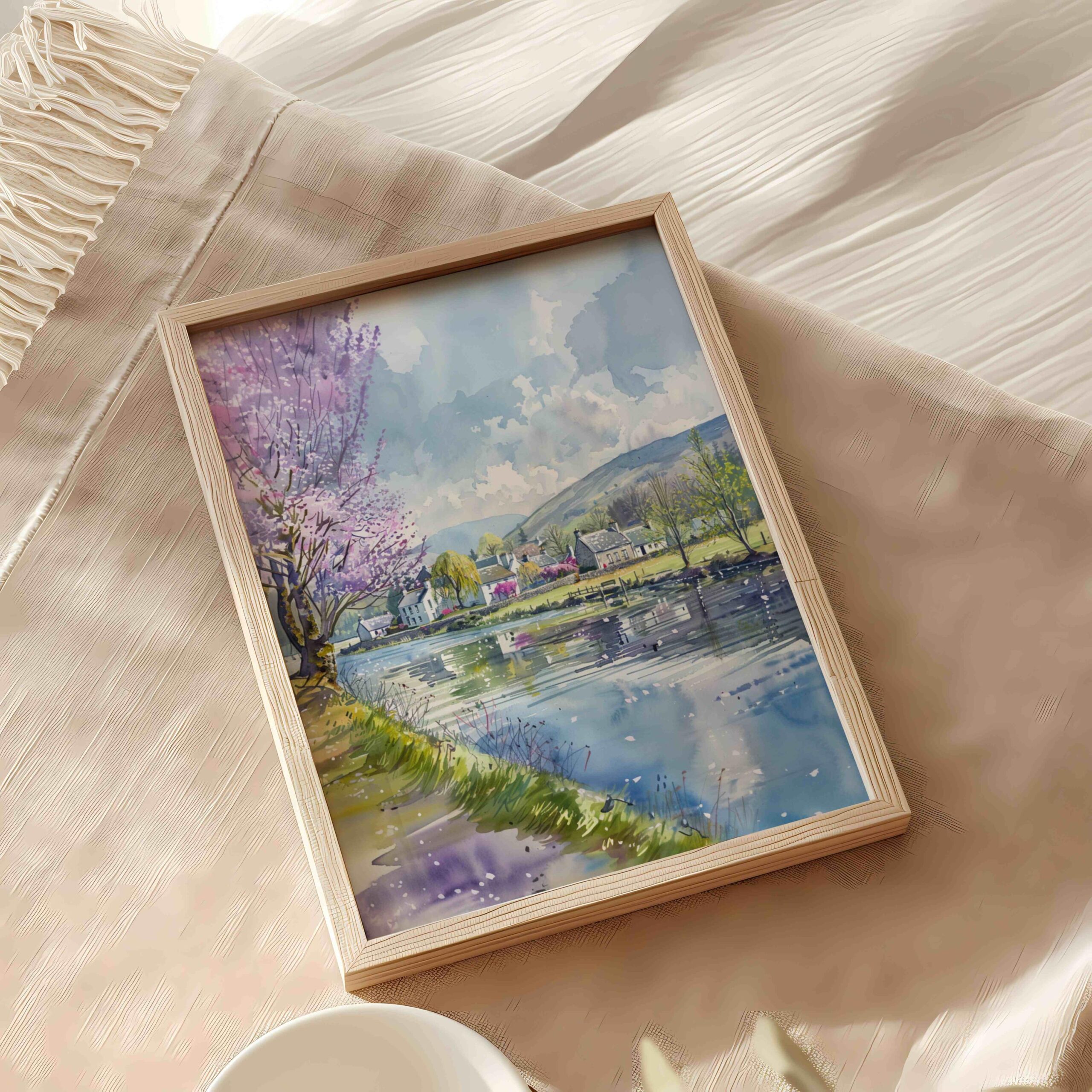 Buttermere Village Cumbria England Watercolor Print: United Kingdom Travel Art Poster - Image 6