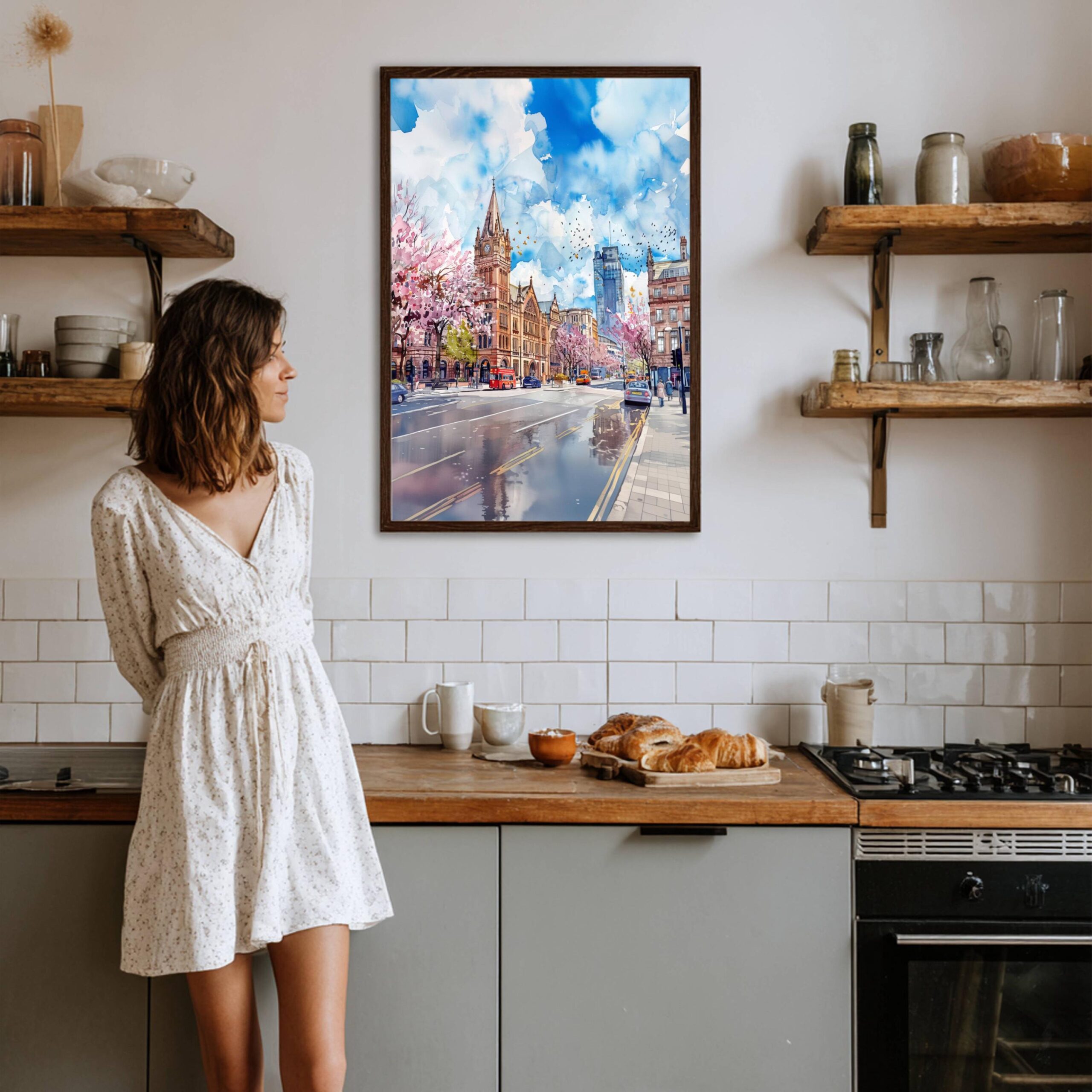 Manchester England Watercolor Print: United Kingdom Travel Art Poster - Image 9