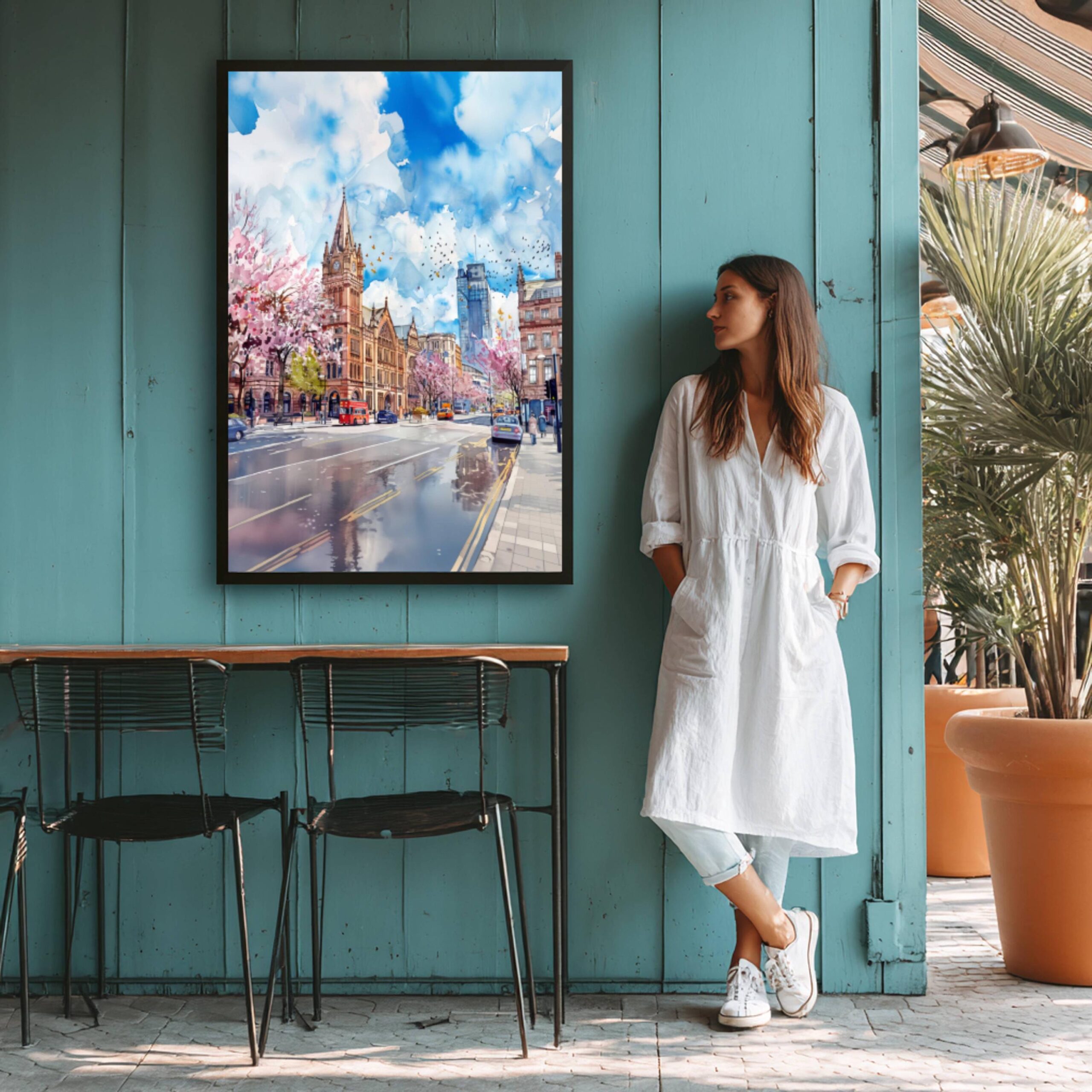 Manchester England Watercolor Print: United Kingdom Travel Art Poster - Image 8