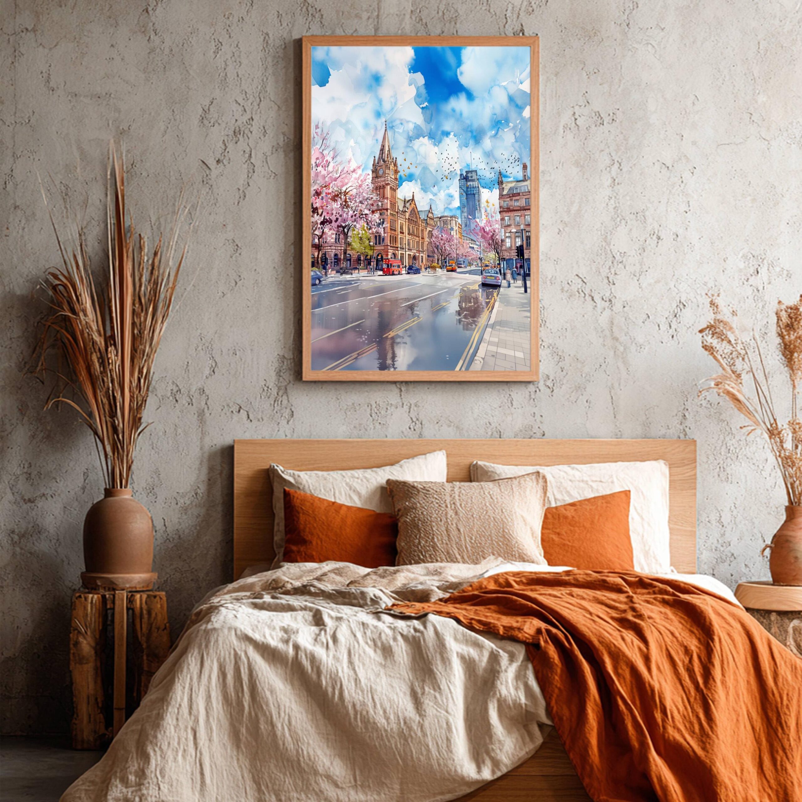 Manchester England Watercolor Print: United Kingdom Travel Art Poster - Image 4