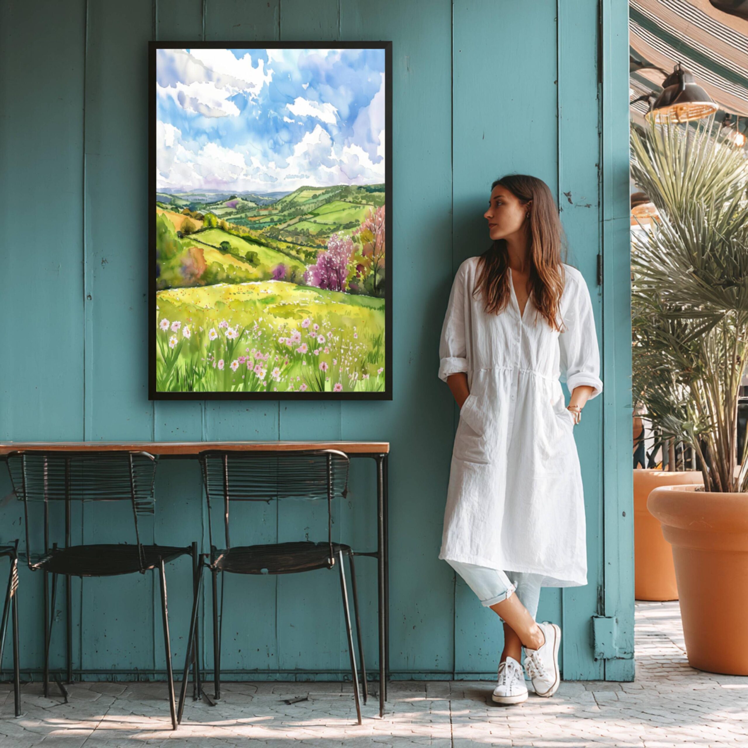 The Shropshire Hills England Watercolor: United Kingdom Travel Art Poster - Image 9