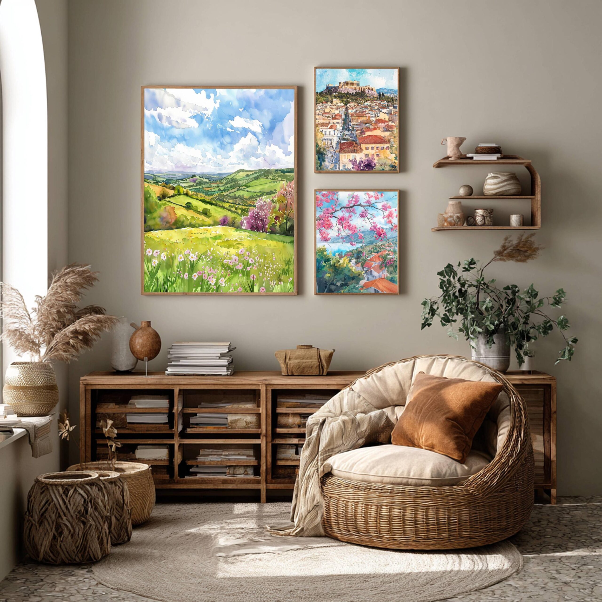 The Shropshire Hills England Watercolor: United Kingdom Travel Art Poster - Image 2
