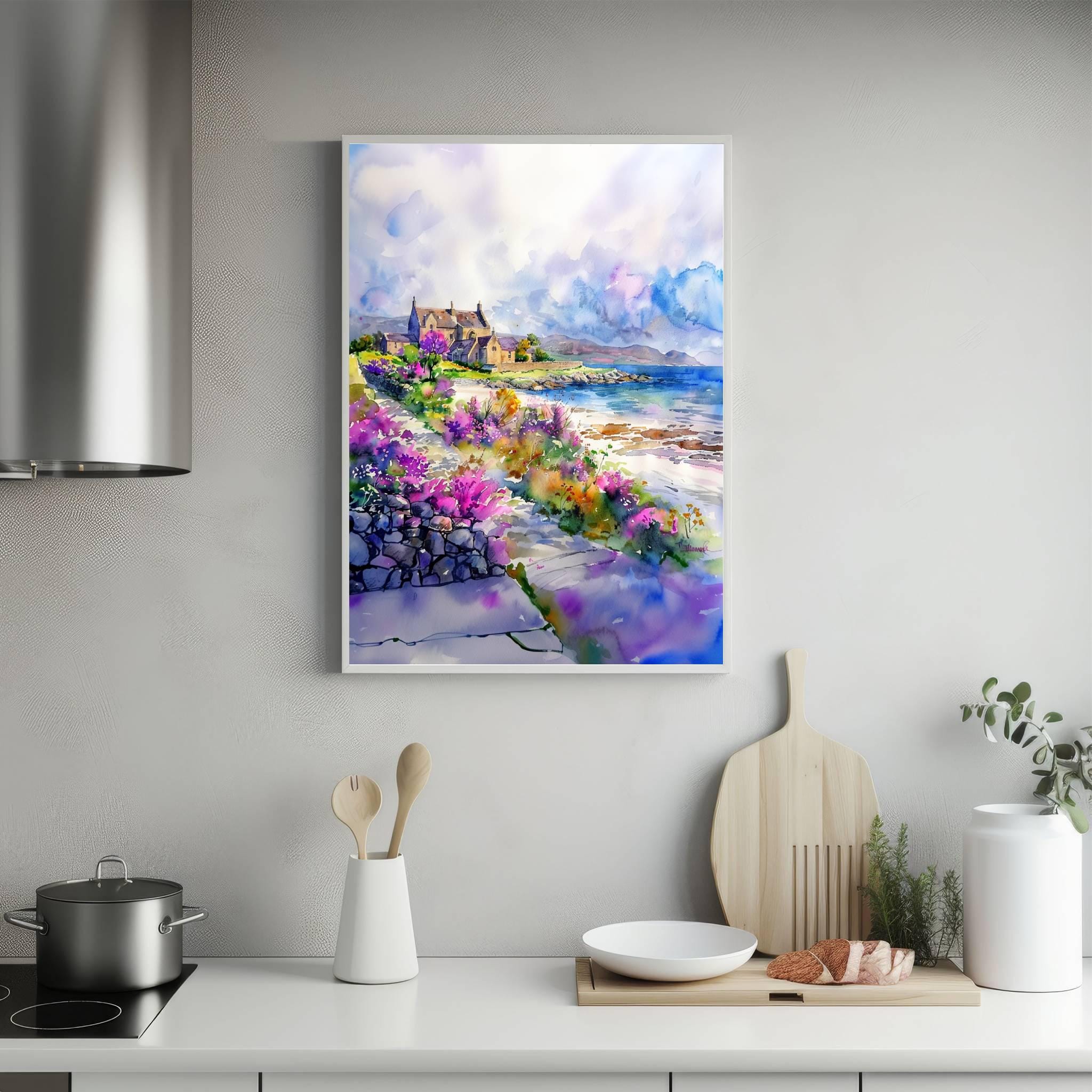 Isle of Iona Scotland UK Watercolor Print: Europe Travel Art Poster - Image 5