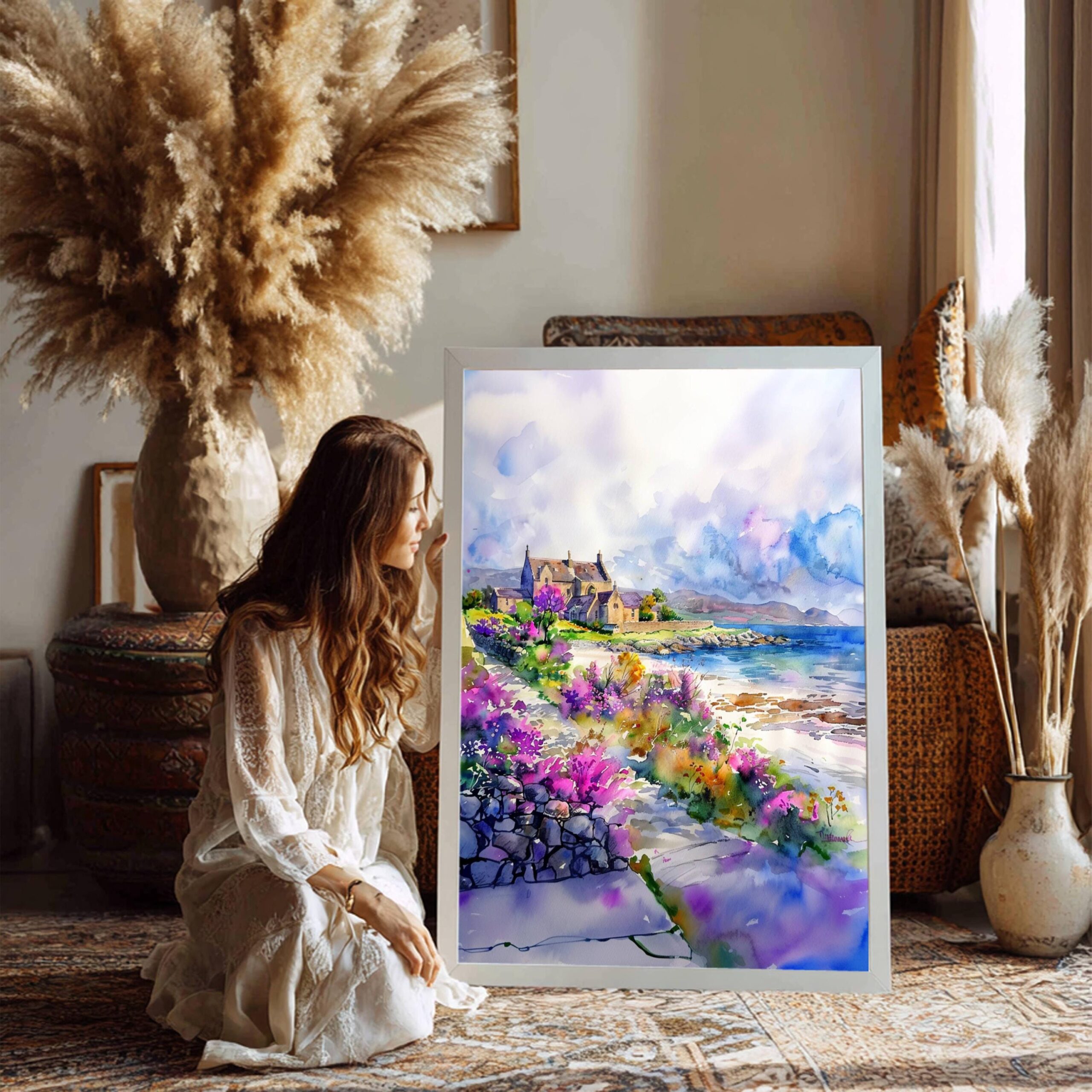 Isle of Iona Scotland UK Watercolor Print: Europe Travel Art Poster - Image 7